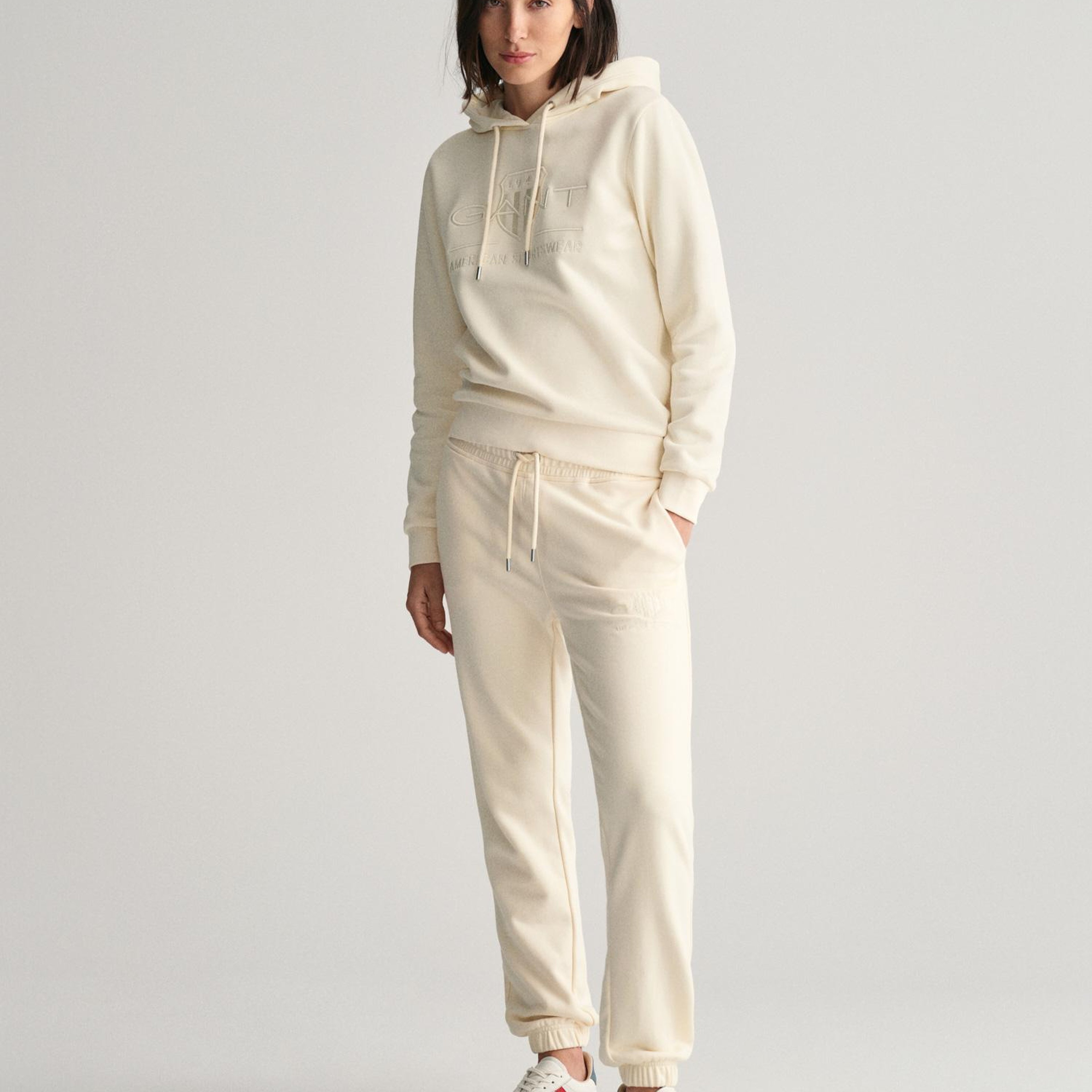 GANT Kadın Beyaz Regular Fit Eşofman Altı