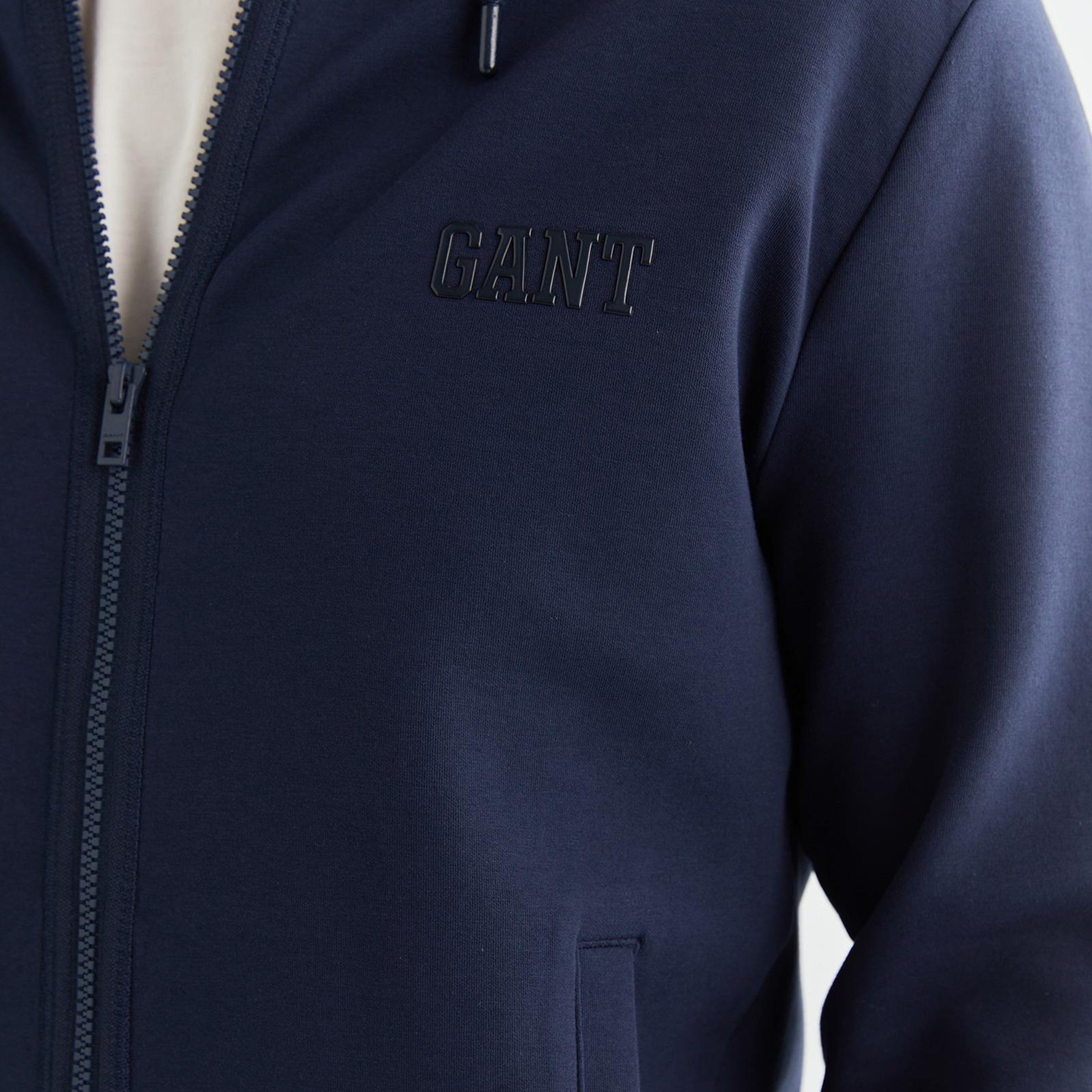 GANT Erkek Lacivert Relaxed Fit Kapüşonlu Logolu Sweatshirt