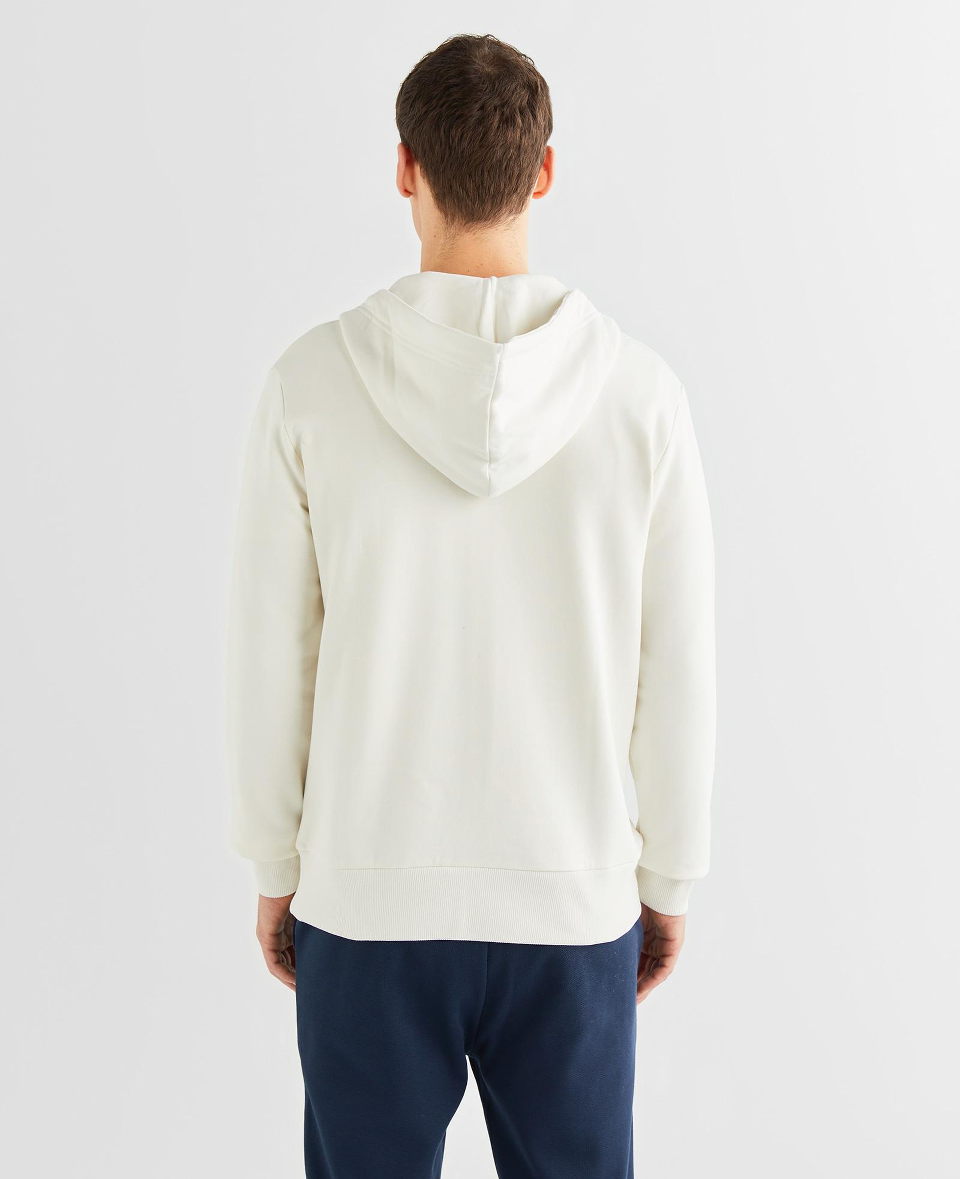 GANT Erkek Krem Regular Fit Kapüşonlu Logolu Sweatshirt