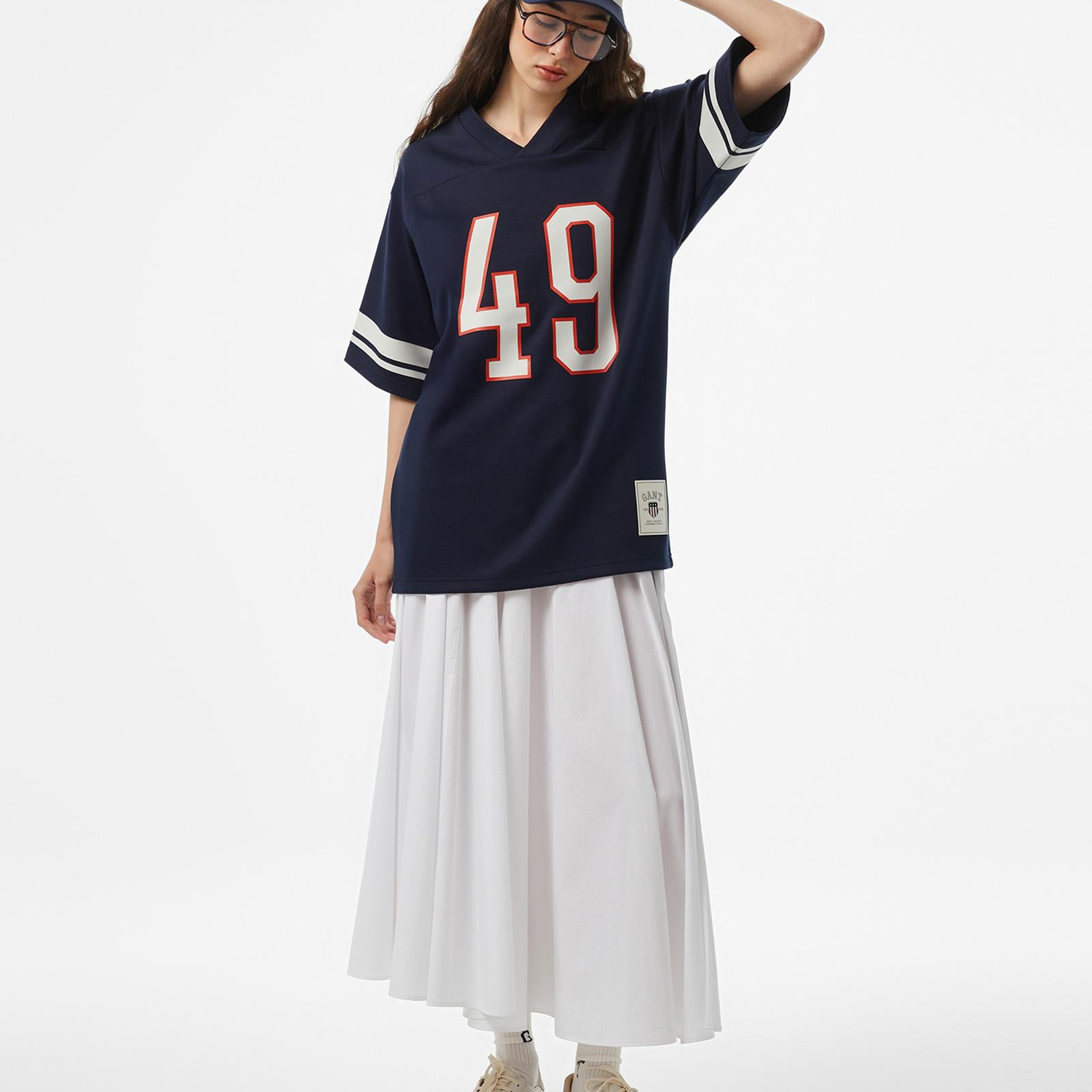 GANT Erkek Lacivert Oversize Fit T-Shirt
