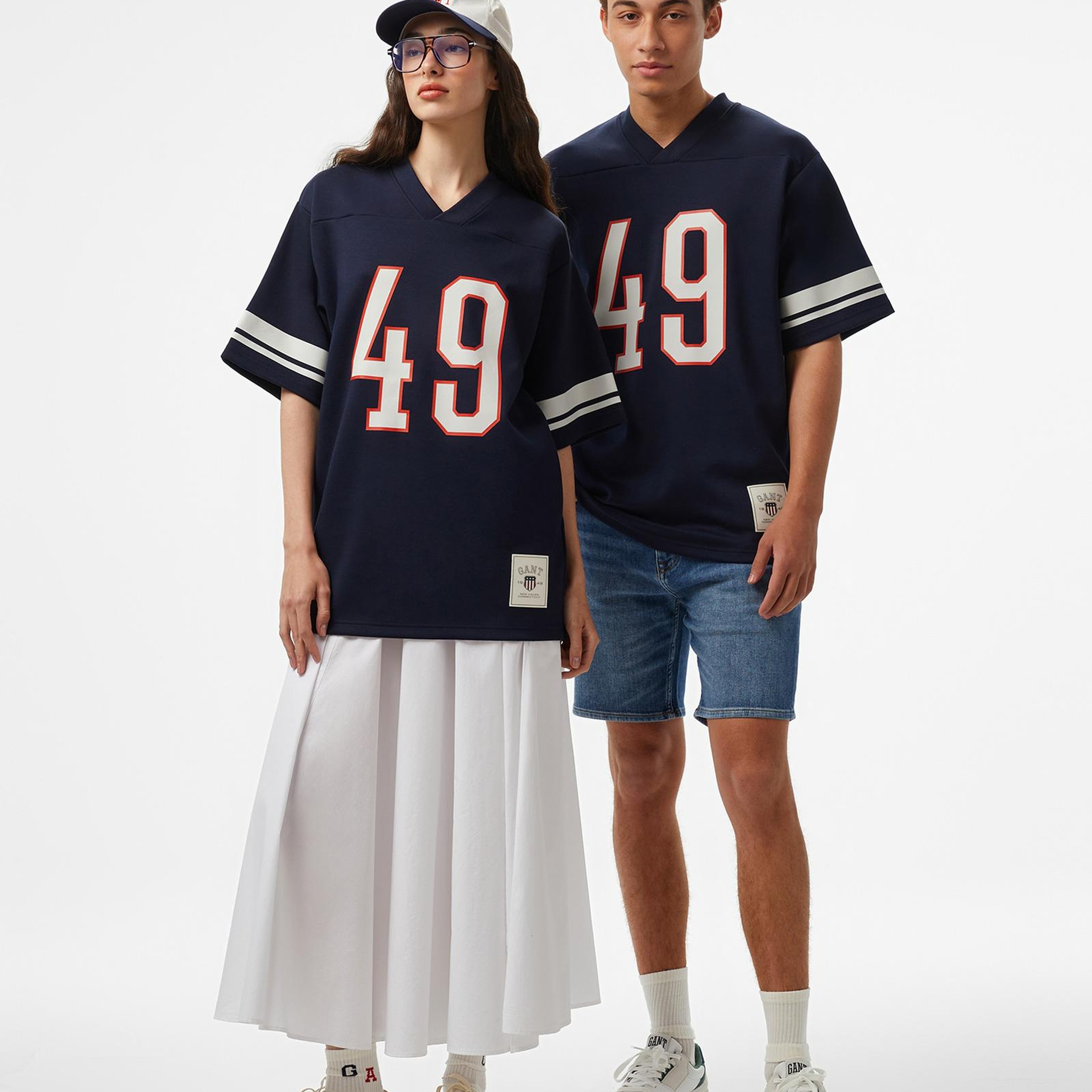 GANT Erkek Lacivert Oversize Fit T-Shirt