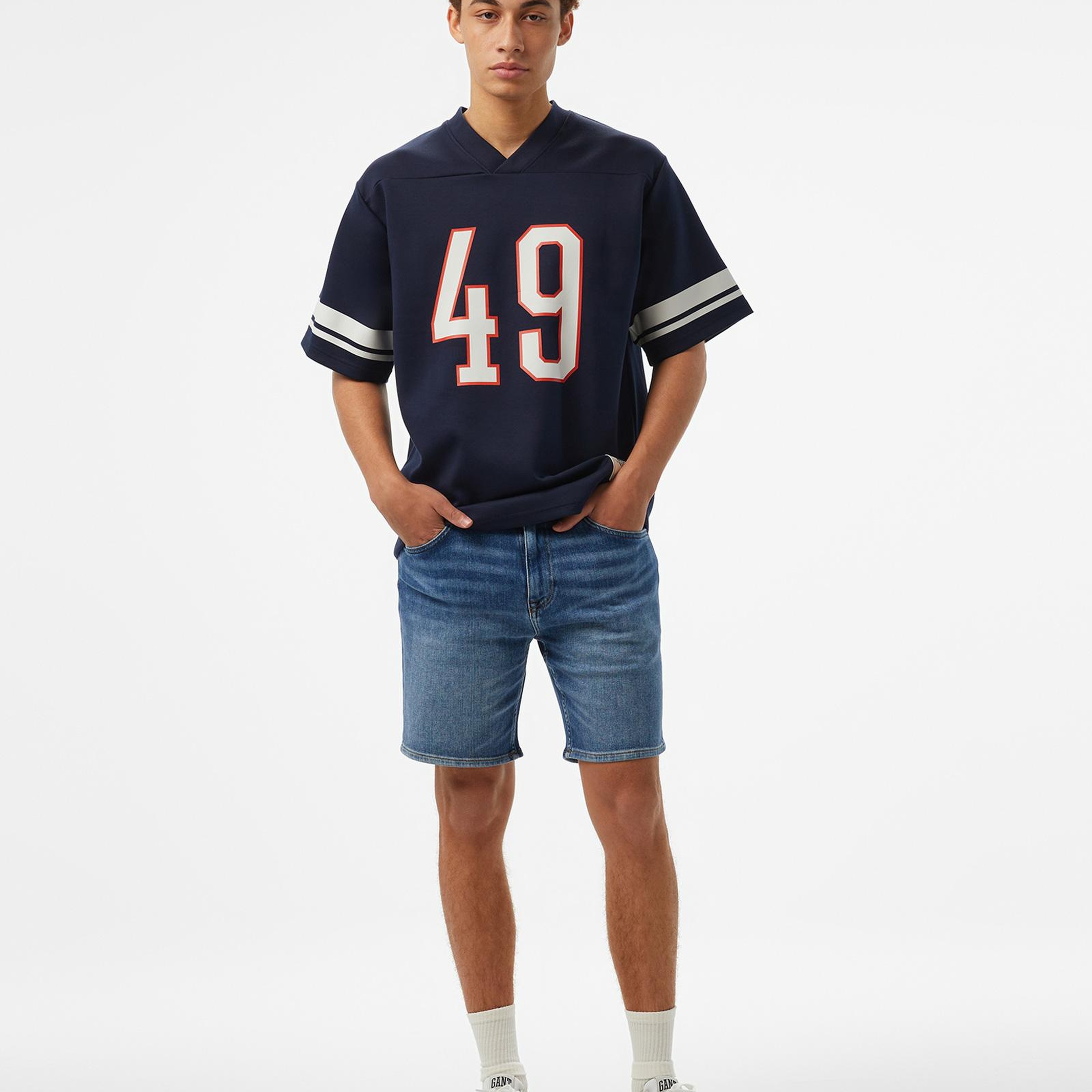 GANT Erkek Lacivert Oversize Fit T-Shirt