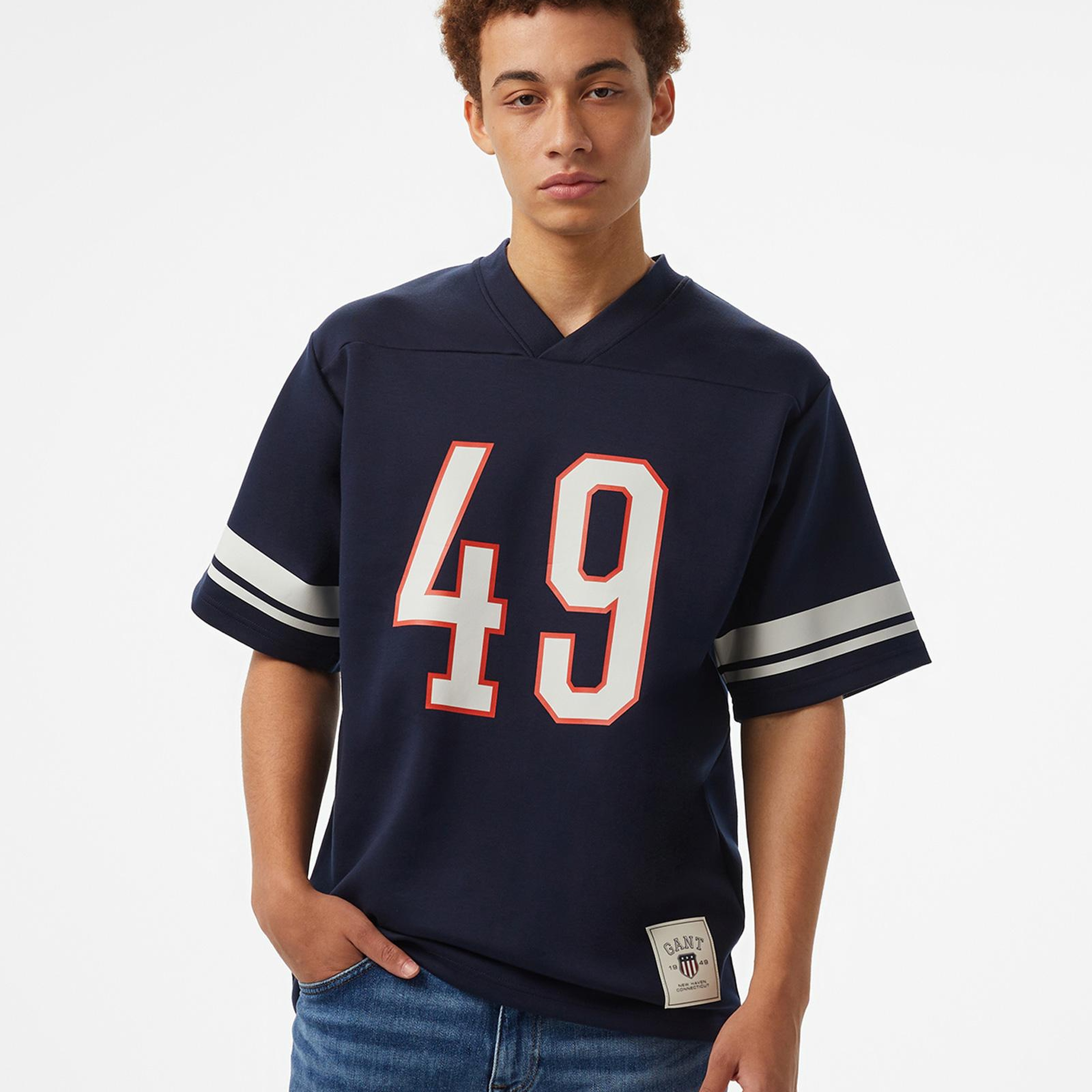 GANT Erkek Lacivert Oversize Fit T-Shirt