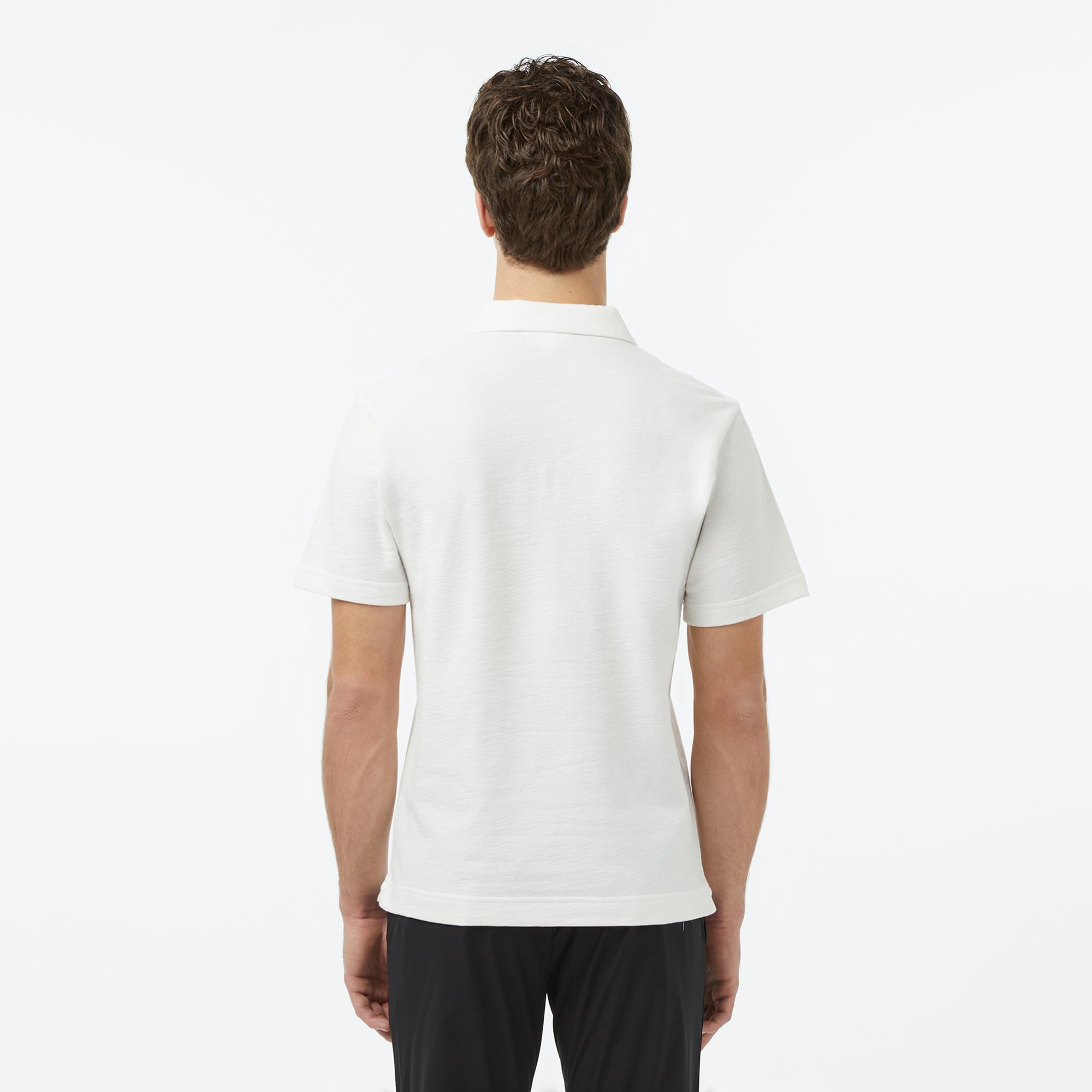 Erkek Classic Fit Beyaz Polo