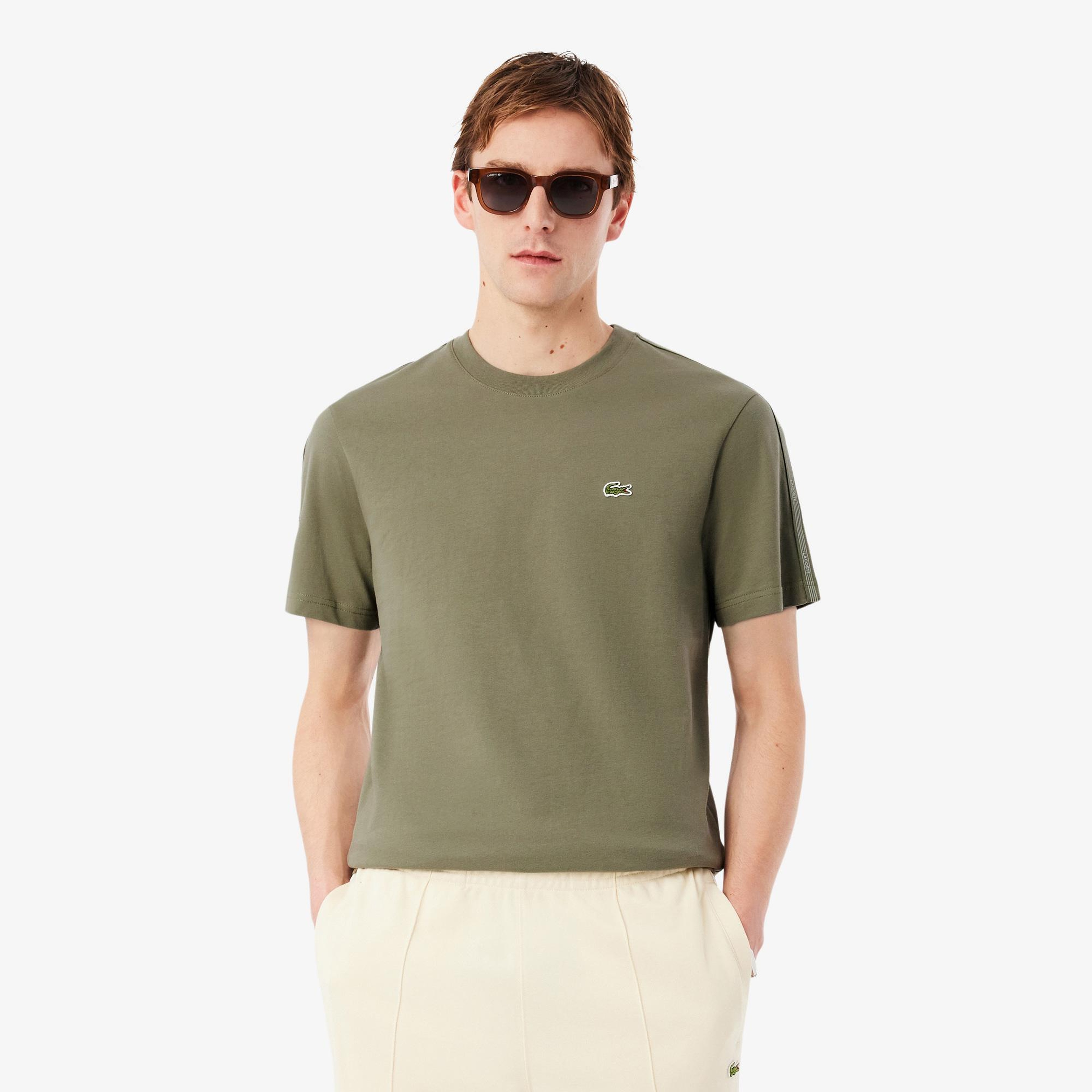 Erkek Regular Fit Bisiklet Yaka Haki T-Shirt