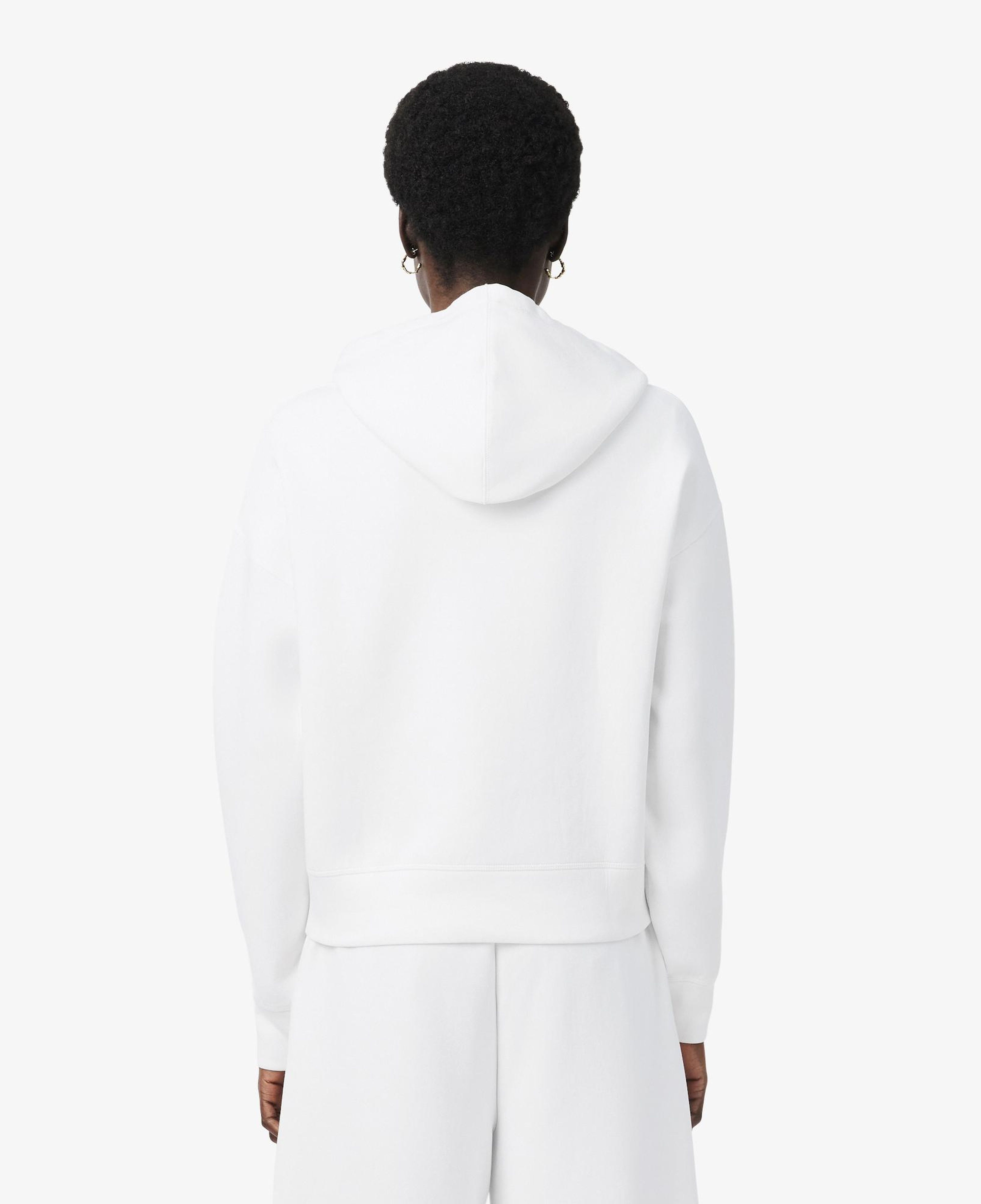 Kadın Oversize Fit Kapüşonlu Beyaz Sweatshirt