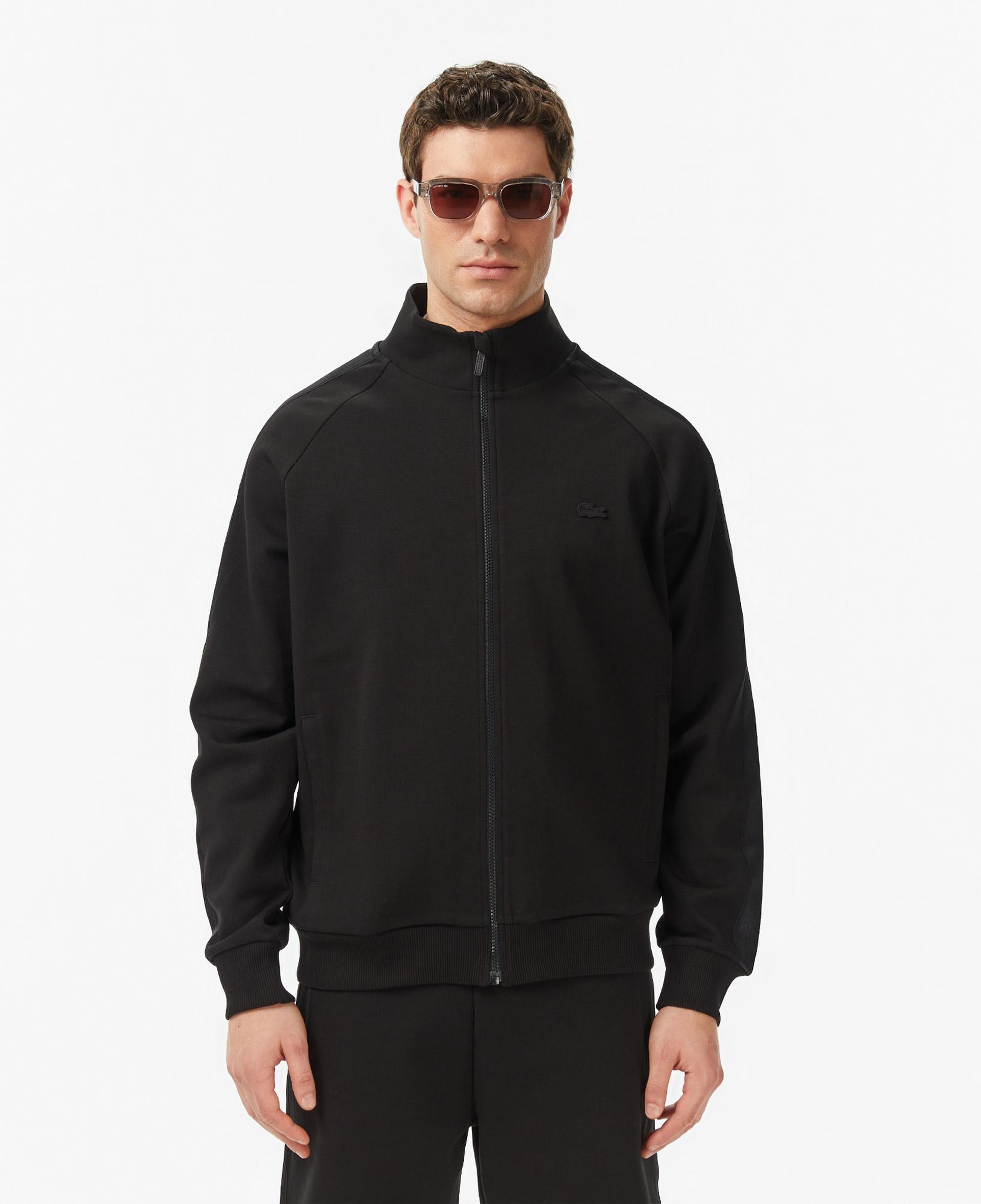 Erkek Classic Fit Dik Yaka Siyah Sweatshirt