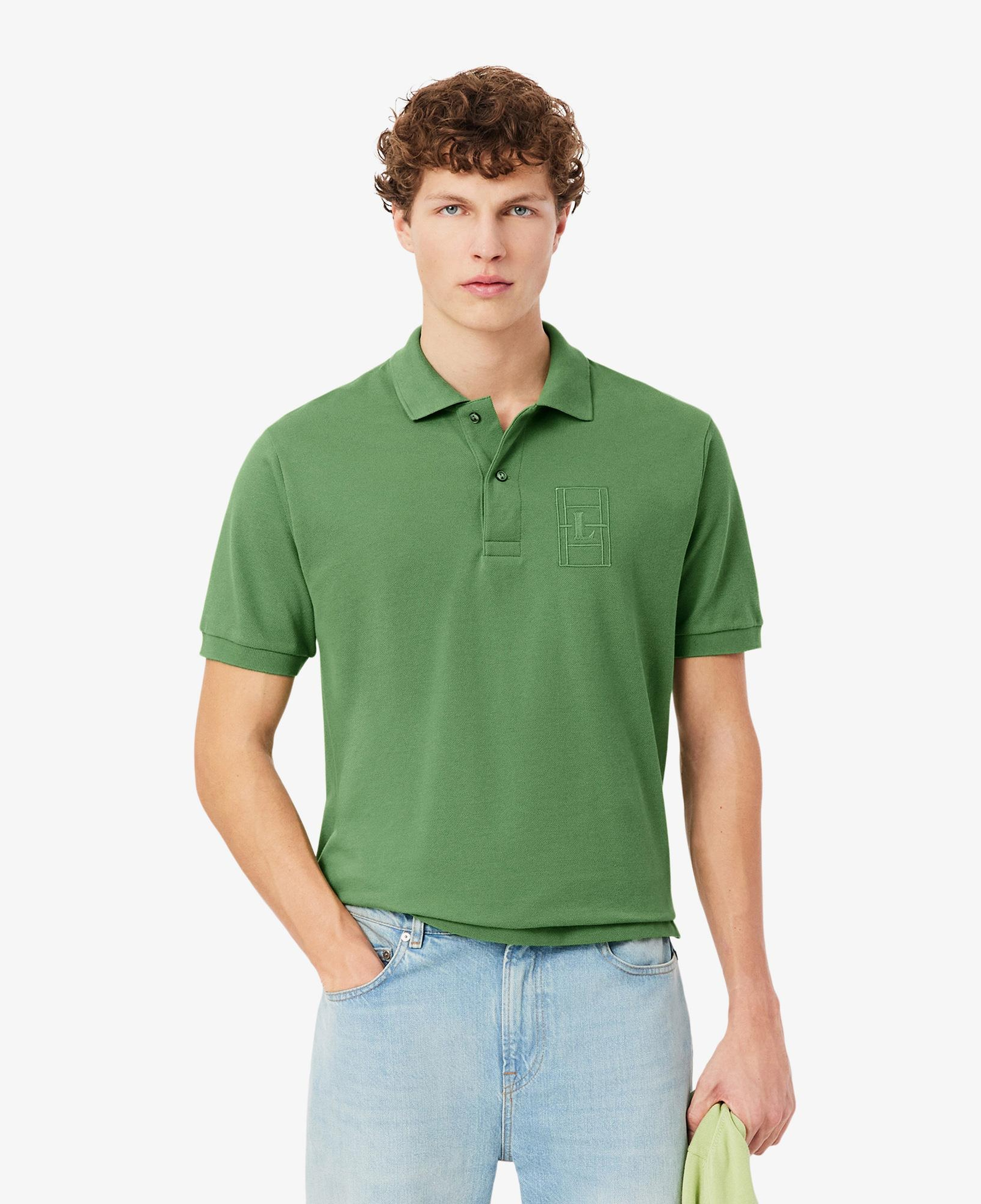 Erkek Classic Fit Yeşil Polo