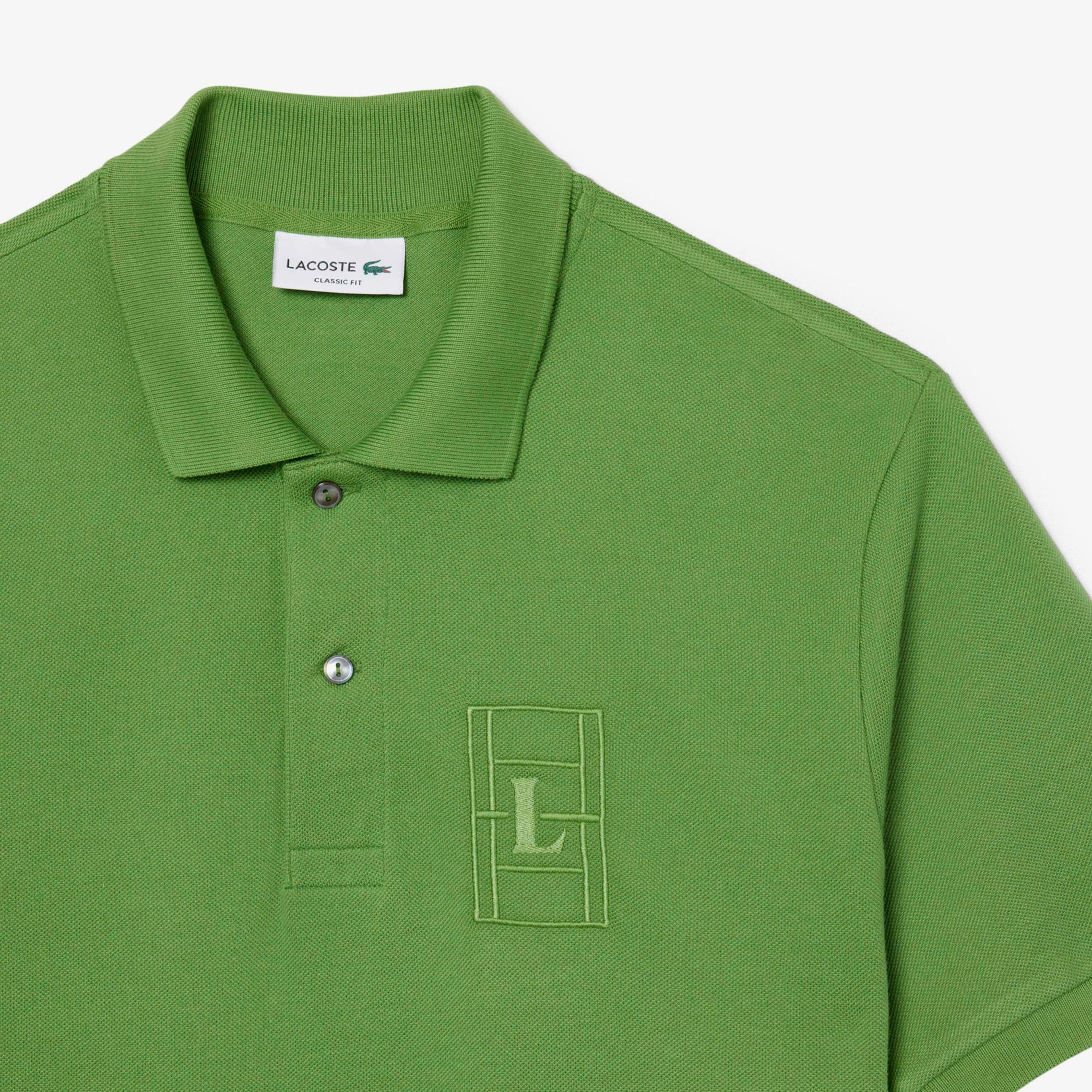 Erkek Classic Fit Yeşil Polo