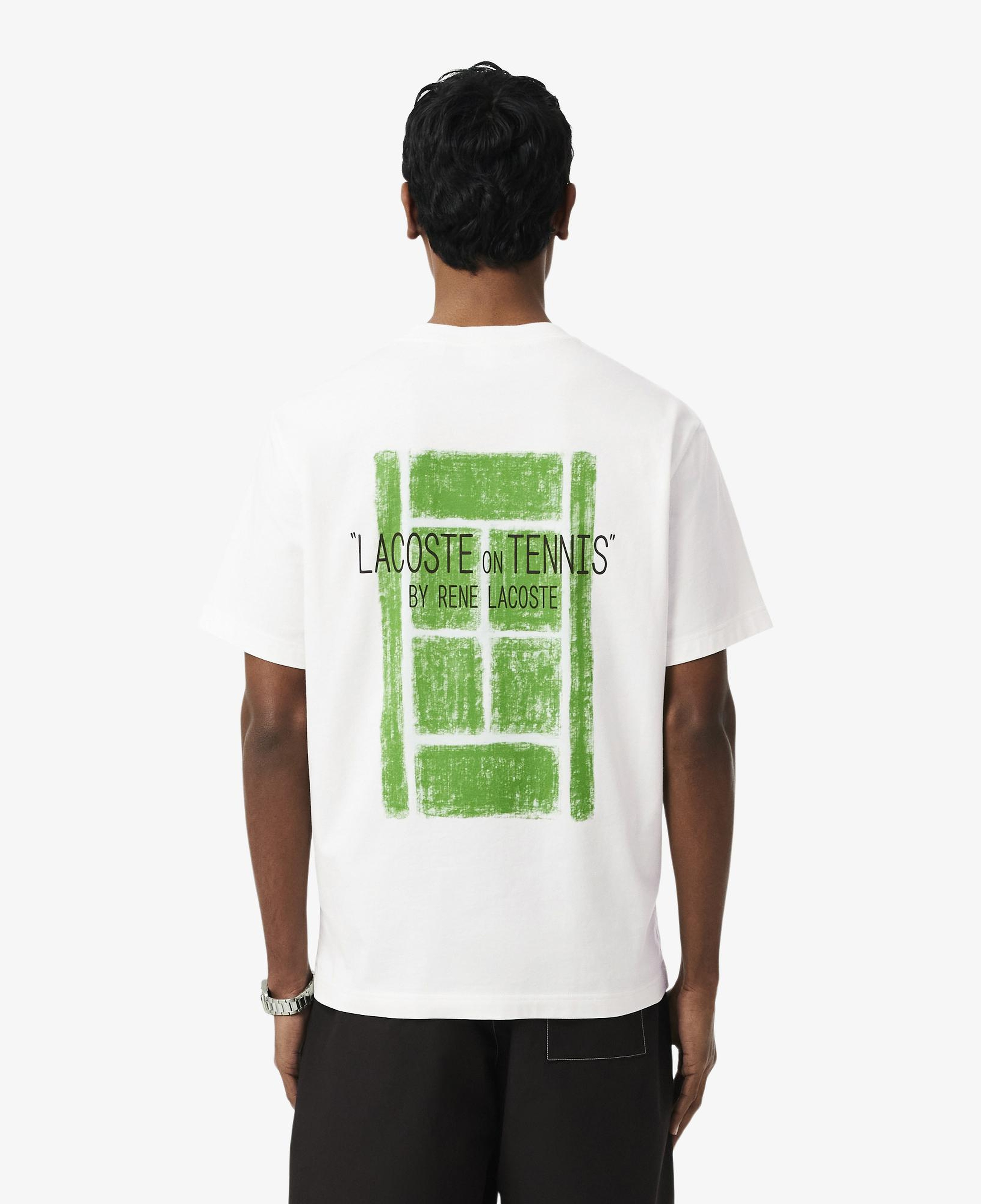 Erkek Classic Fit Baskılı Beyaz T-Shirt