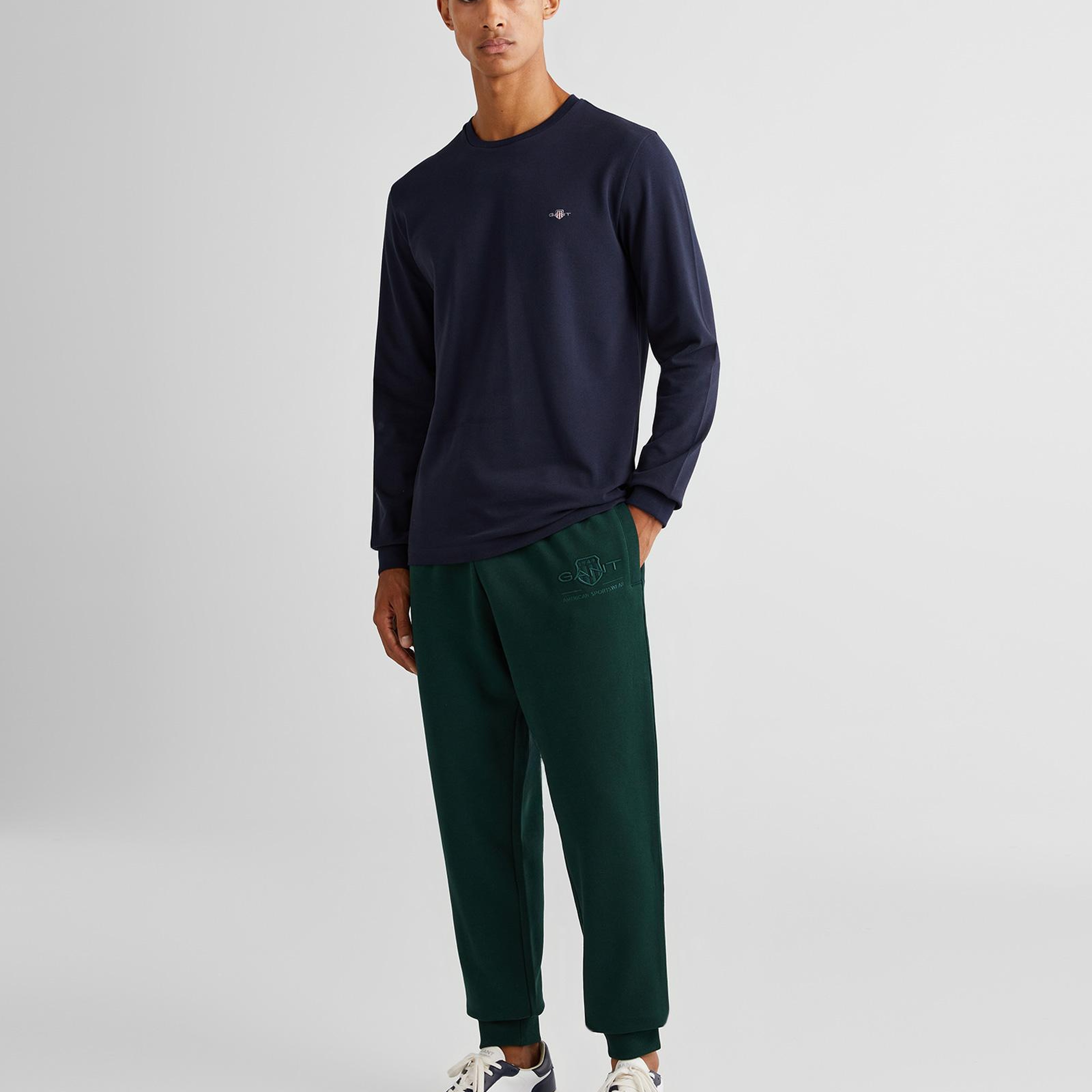 GANT Erkek Yeşil Regular Fit Logolu Eşofman Altı