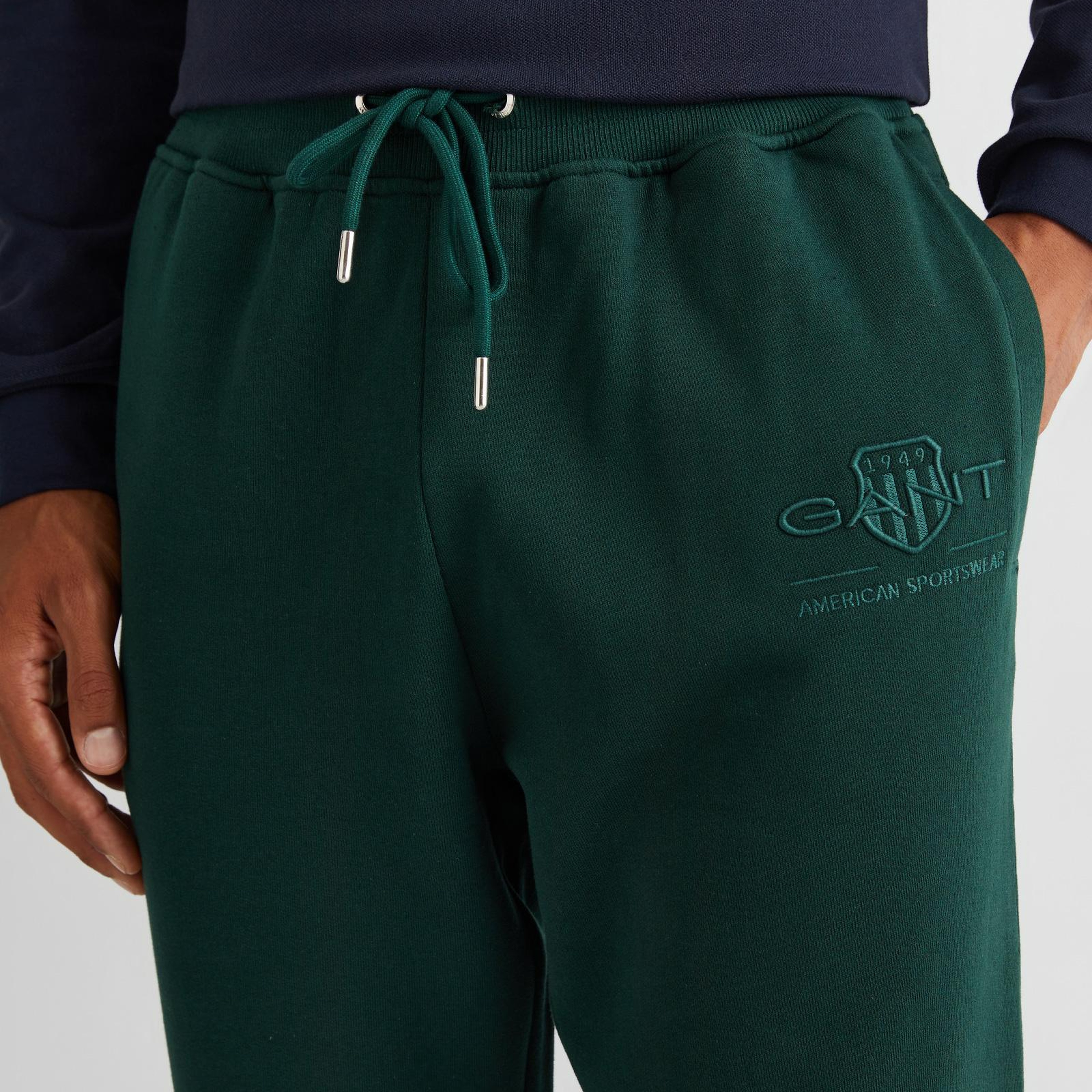 GANT Erkek Yeşil Regular Fit Logolu Eşofman Altı