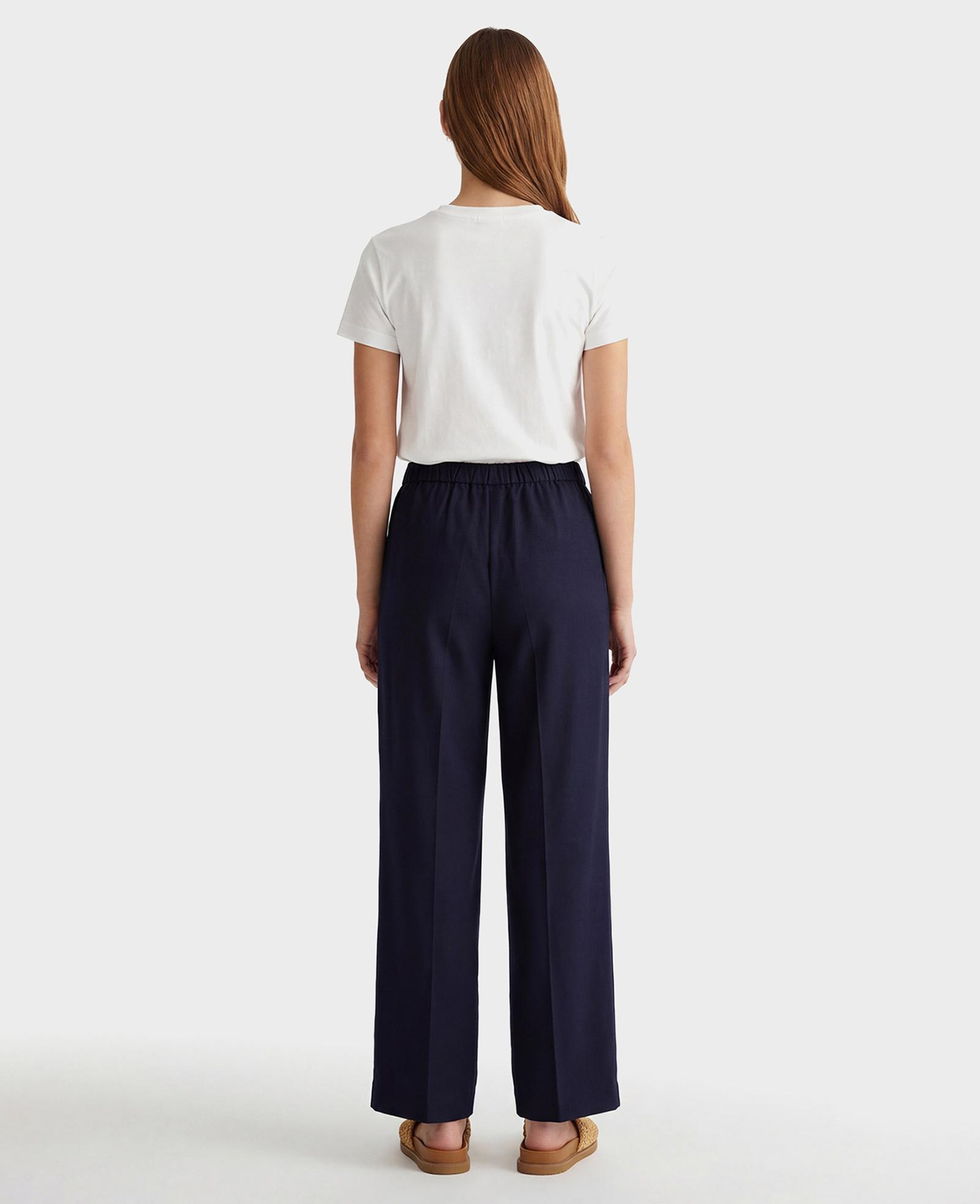 GANT Kadın Lacivert Relaxed Fit Pantolon