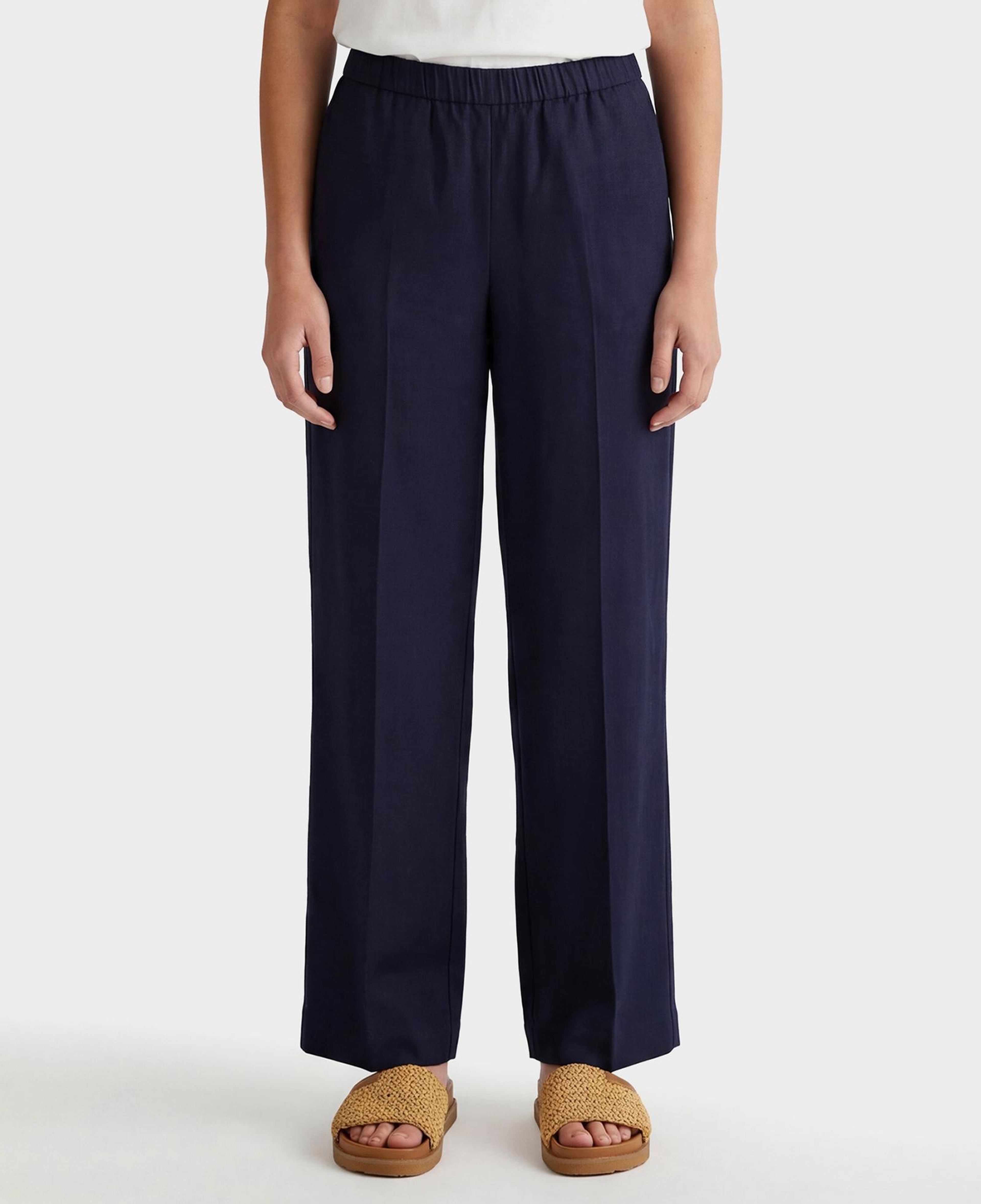 GANT Kadın Lacivert Relaxed Fit Pantolon