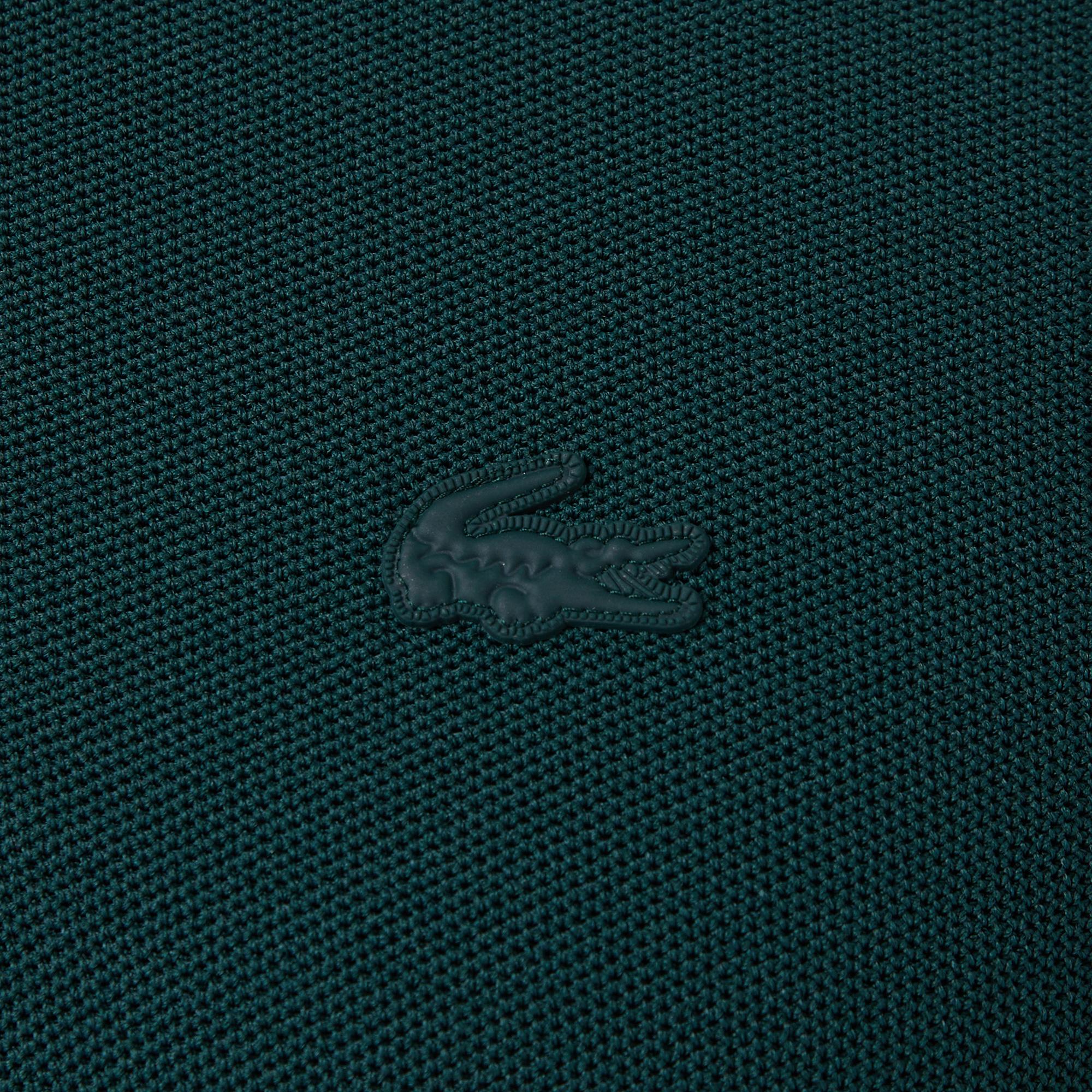 Erkek Classic Fit Kısa Kollu Polo Yaka Koyu Yeşil Triko