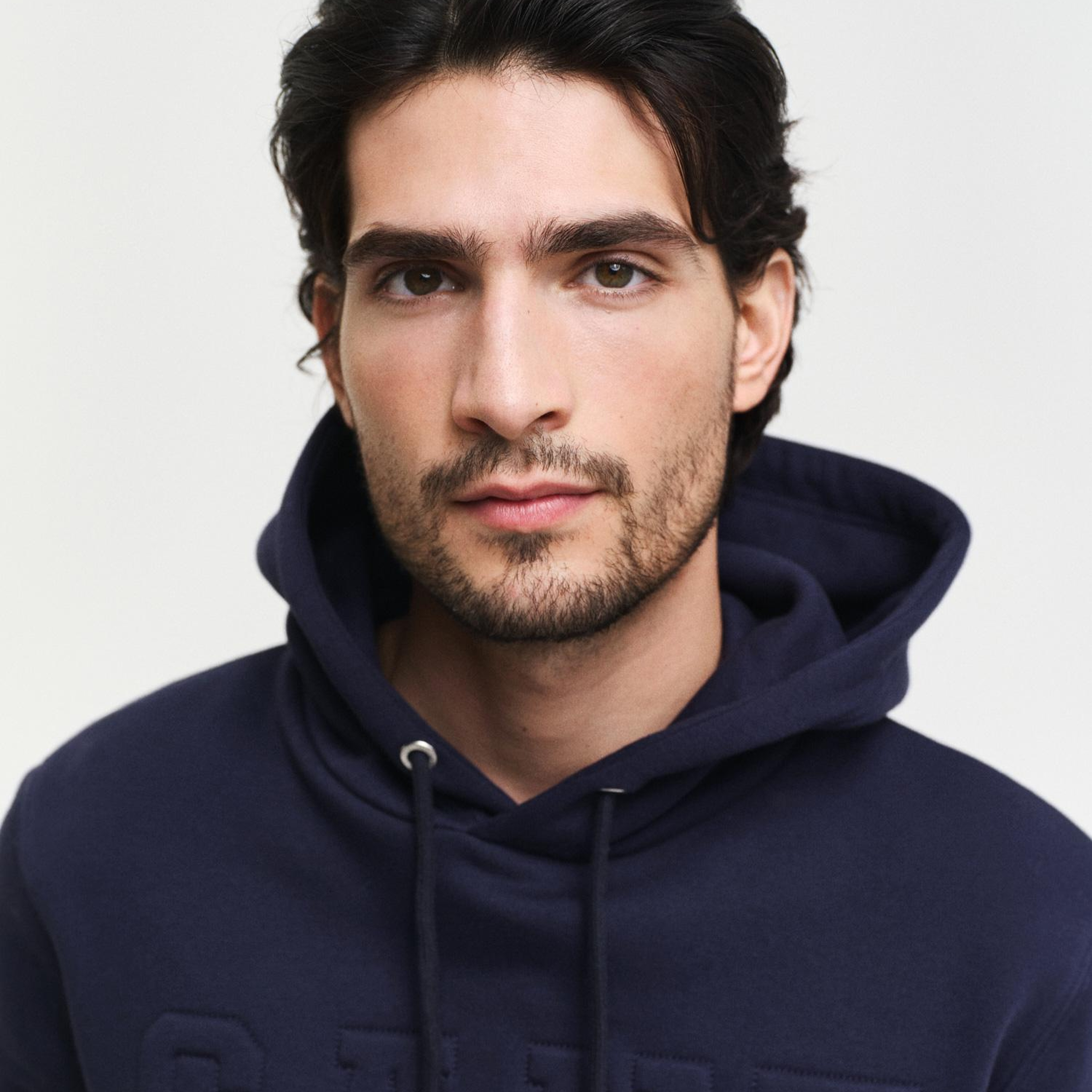 GANT Erkek Lacivert Regular Fit Kapüşonlu Logolu Sweatshirt