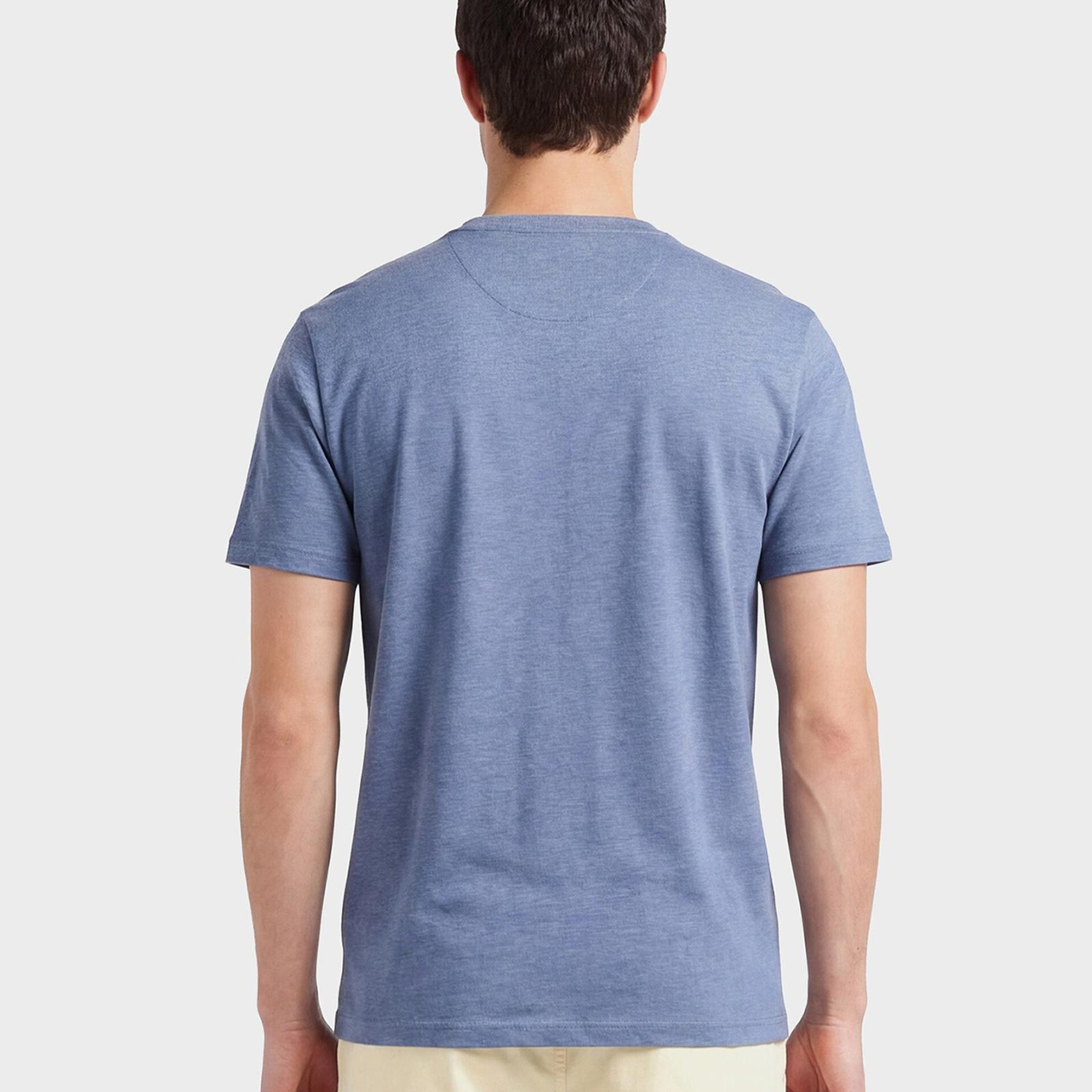 GANT Erkek Mavi Bisiklet Yaka Regular Fit T-Shirt