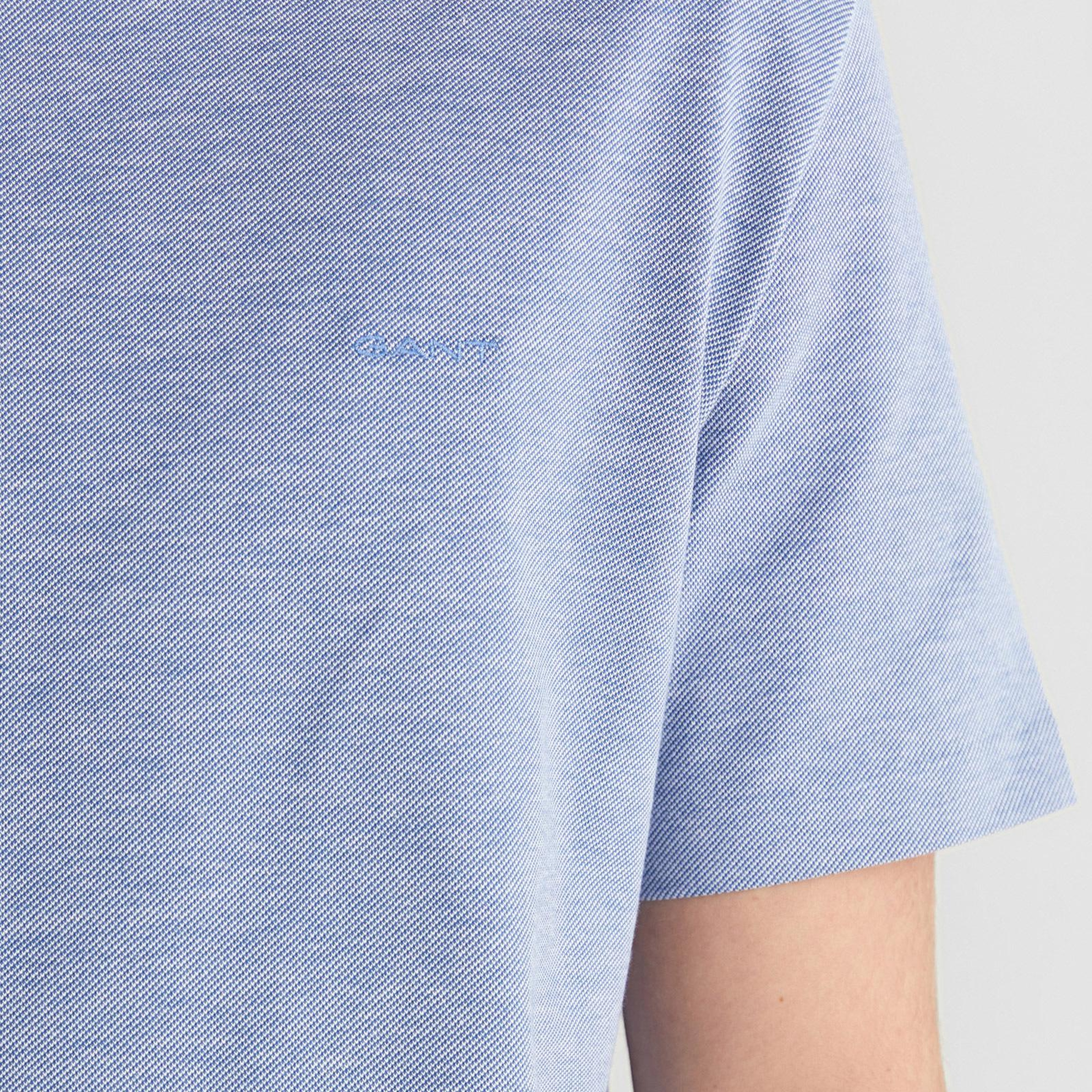 GANT Erkek Mavi Bisiklet Yaka Regular Fit T-Shirt