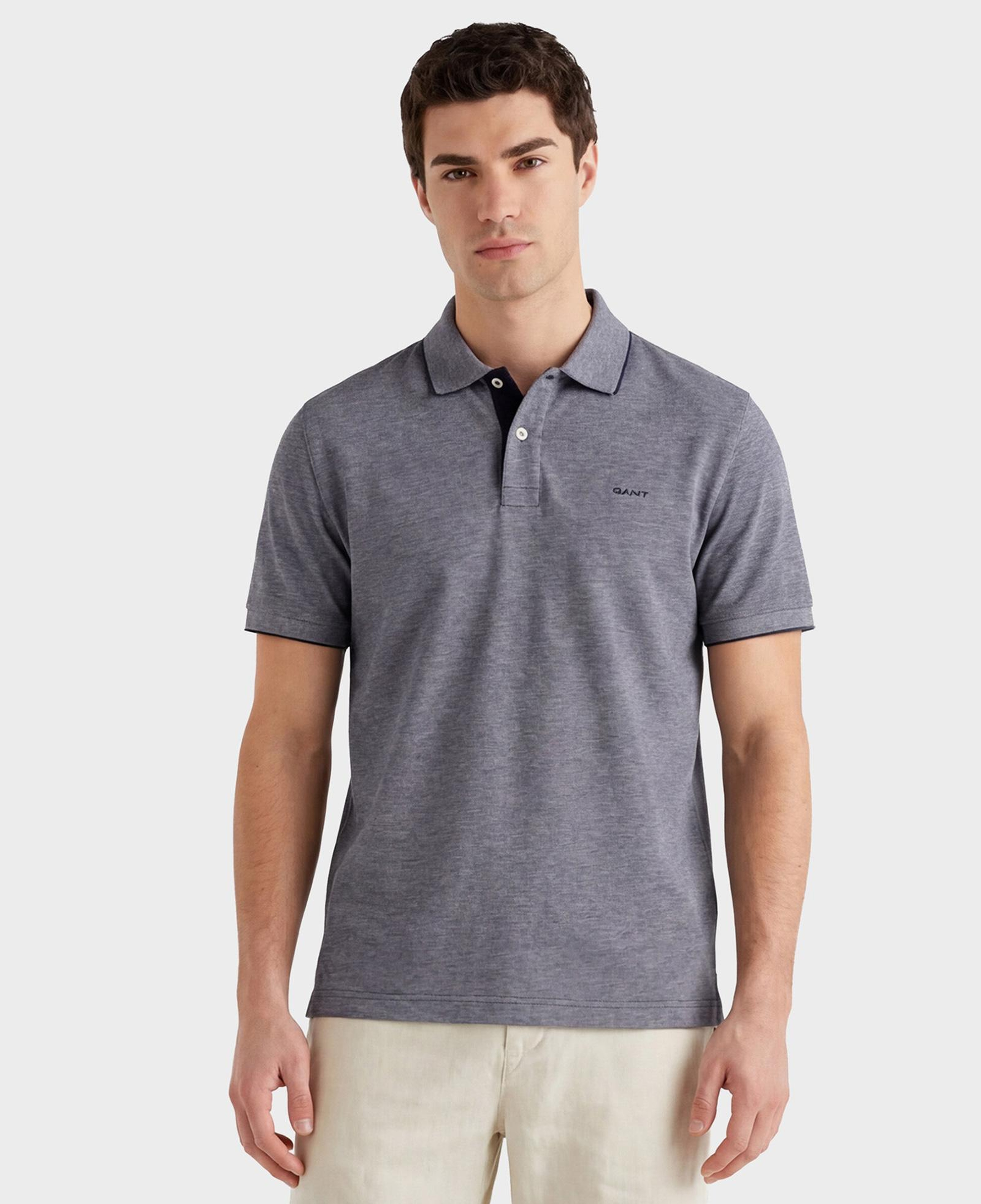 GANT Erkek Lacivert Regular Fit Polo Yaka T-Shirt