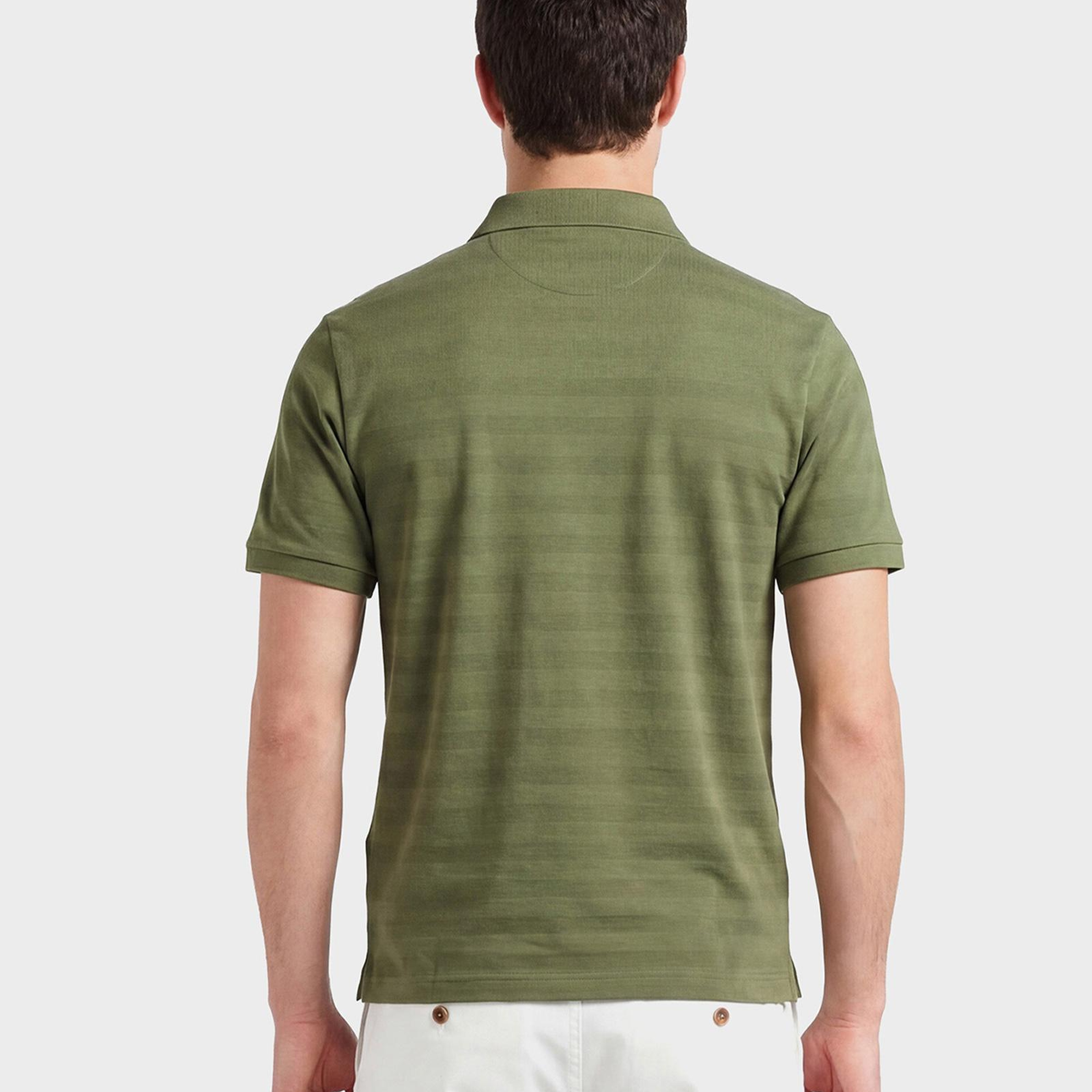GANT Erkek Yeşil Regular Fit Polo Yaka T-Shirt
