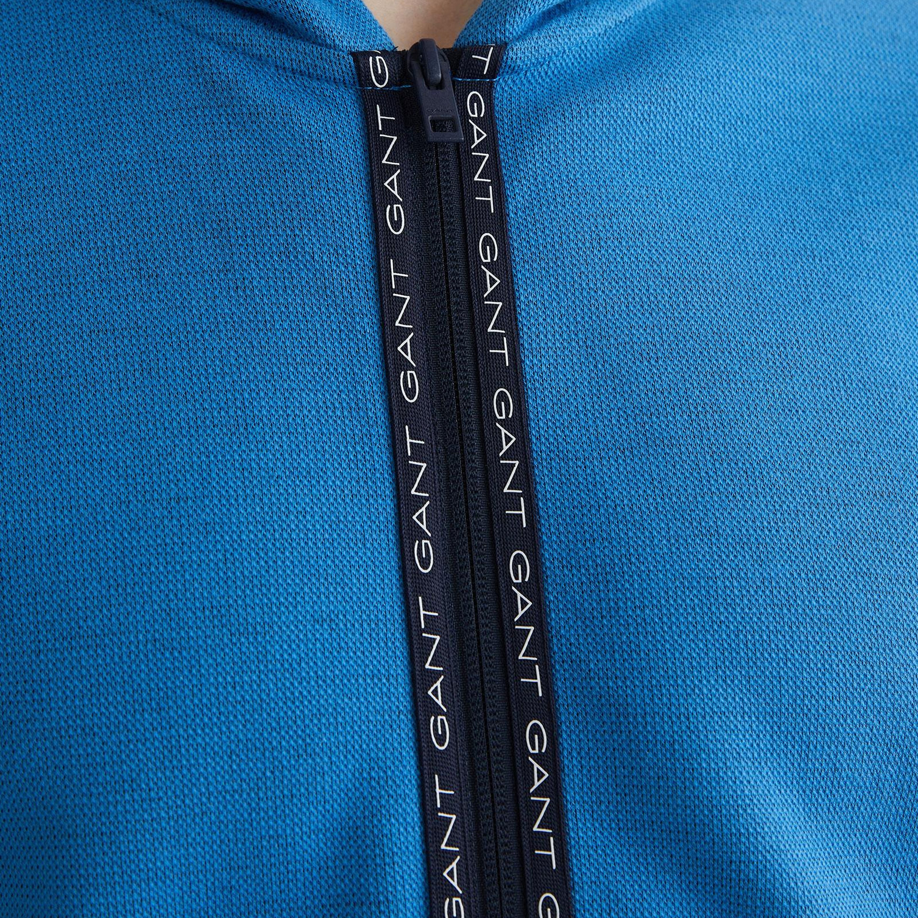 GANT Erkek Mavi Regular Fit Kapüşonlu Logolu Sweatshirt