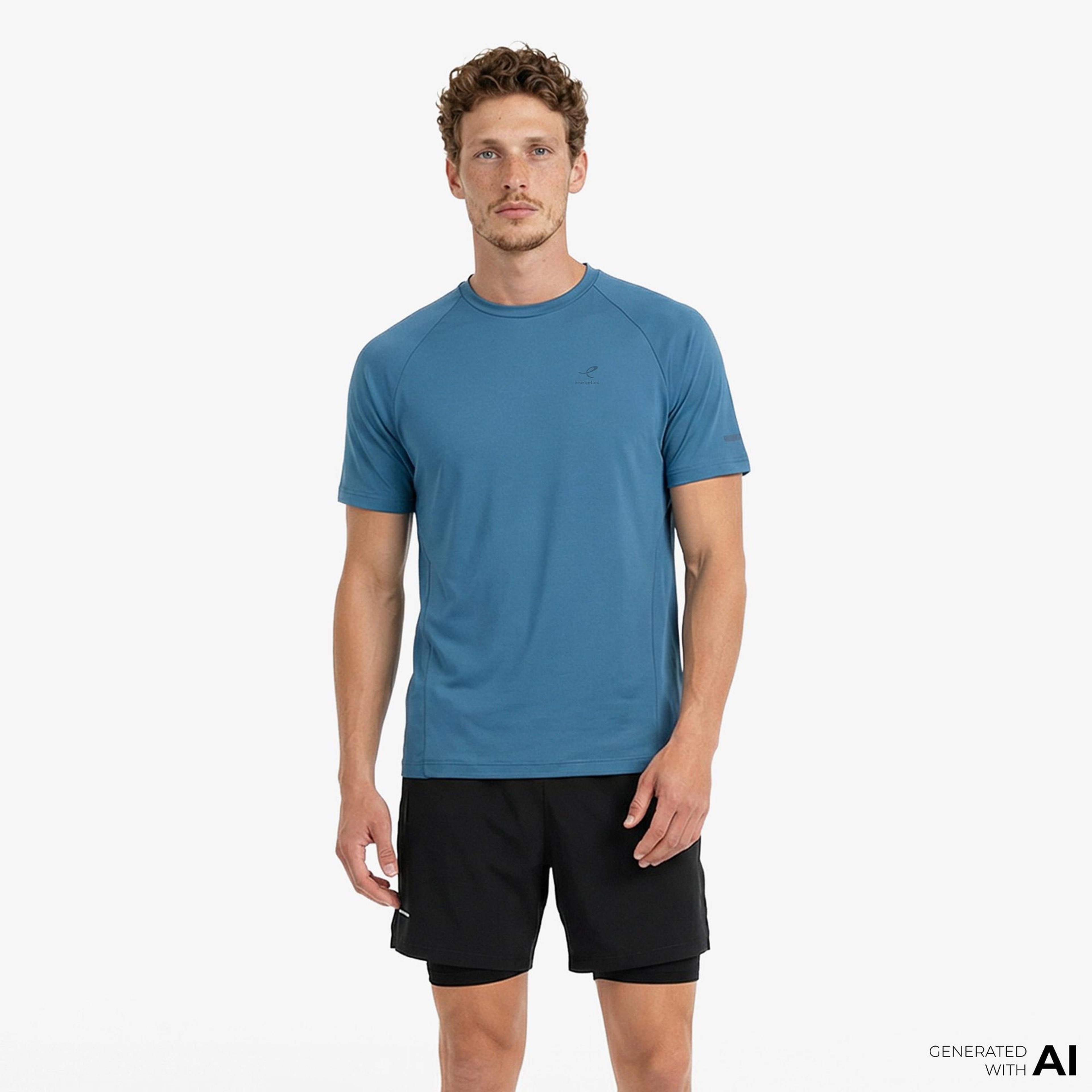Energetics Erkek Mavi Antrenman T-Shirt