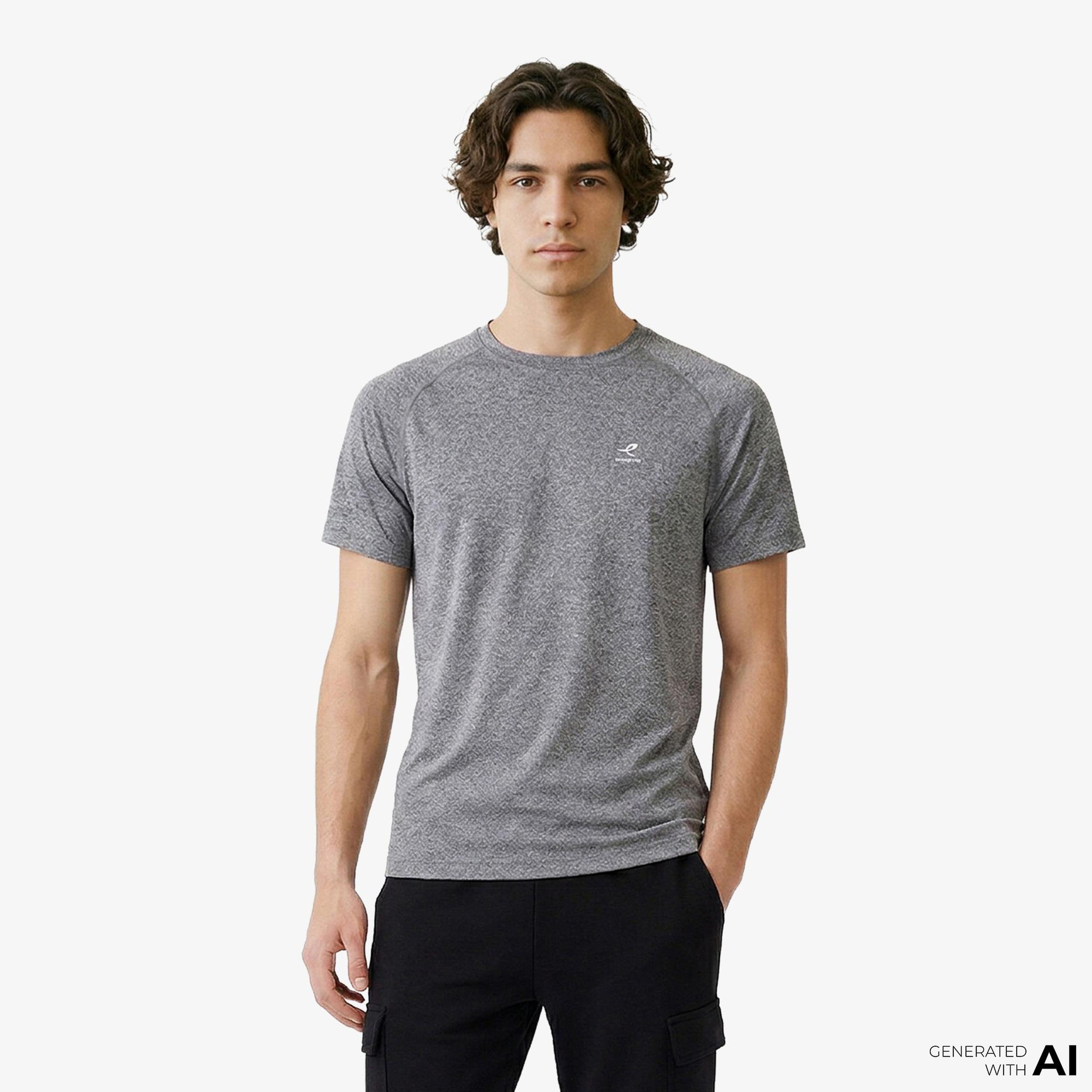 Energetics Erkek Gri Koşu T-Shirt