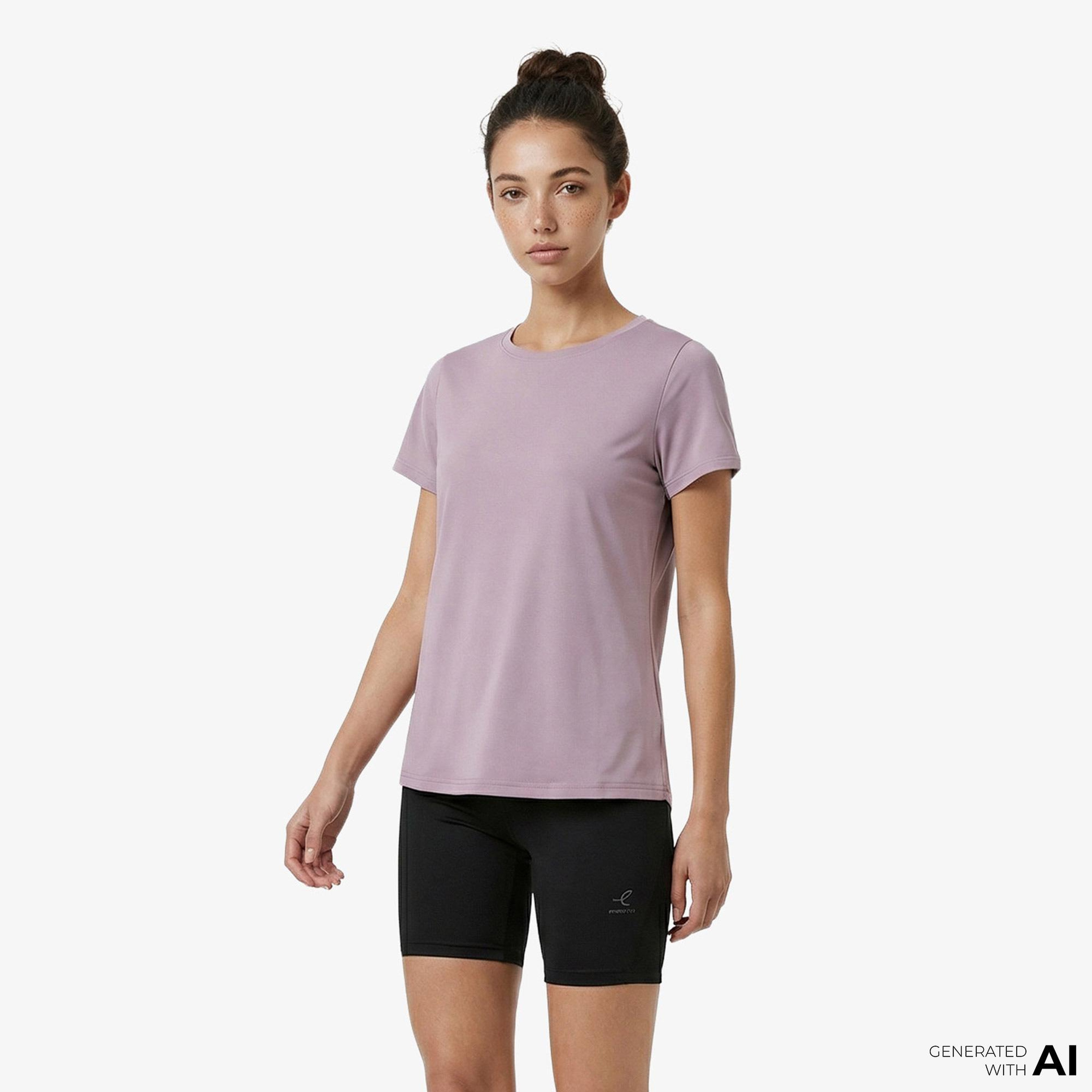 Energetics Gianna Ss Kadın Mor Antrenman T-Shirt