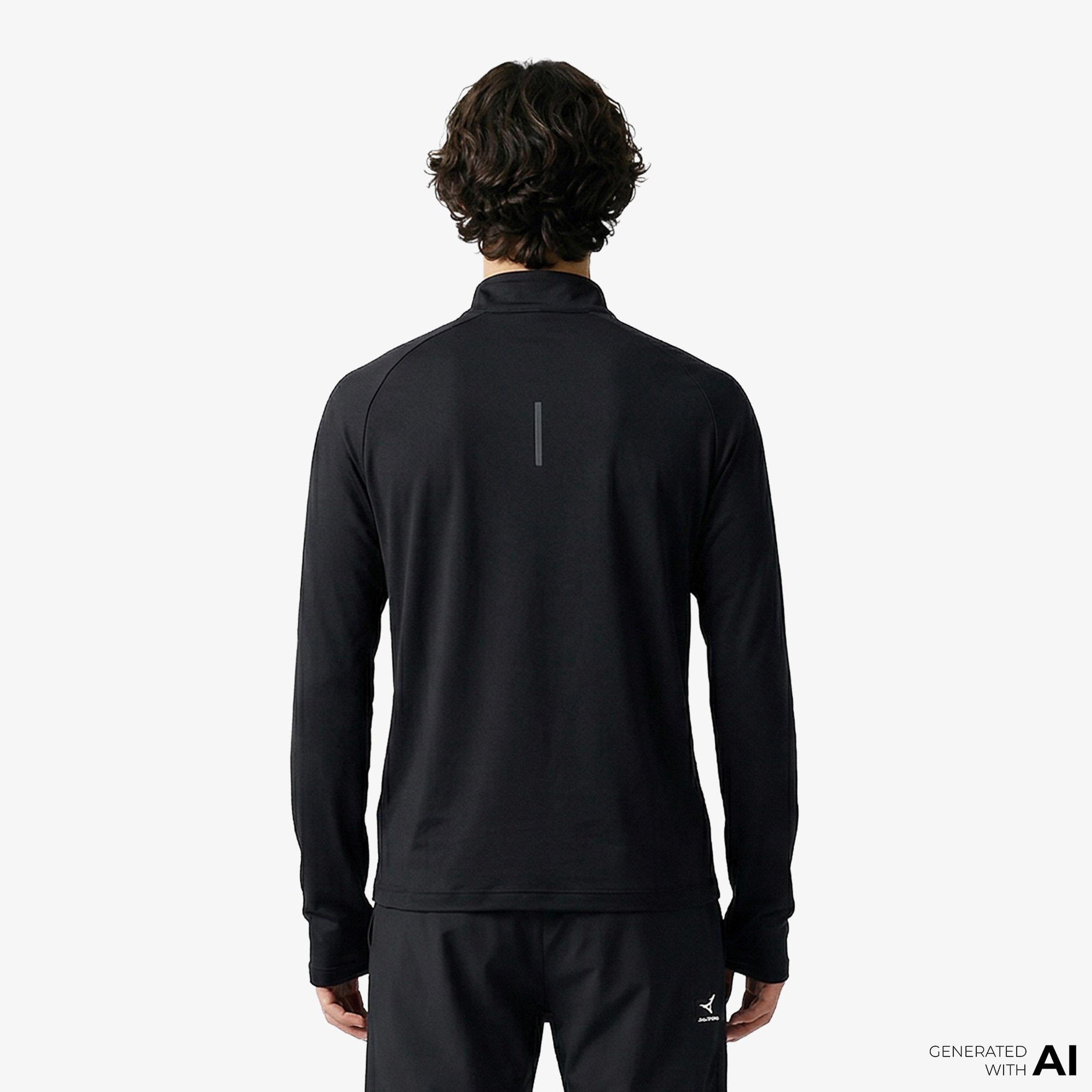 Energetics Cusco IV Erkek Siyah Koşu Sweatshirt