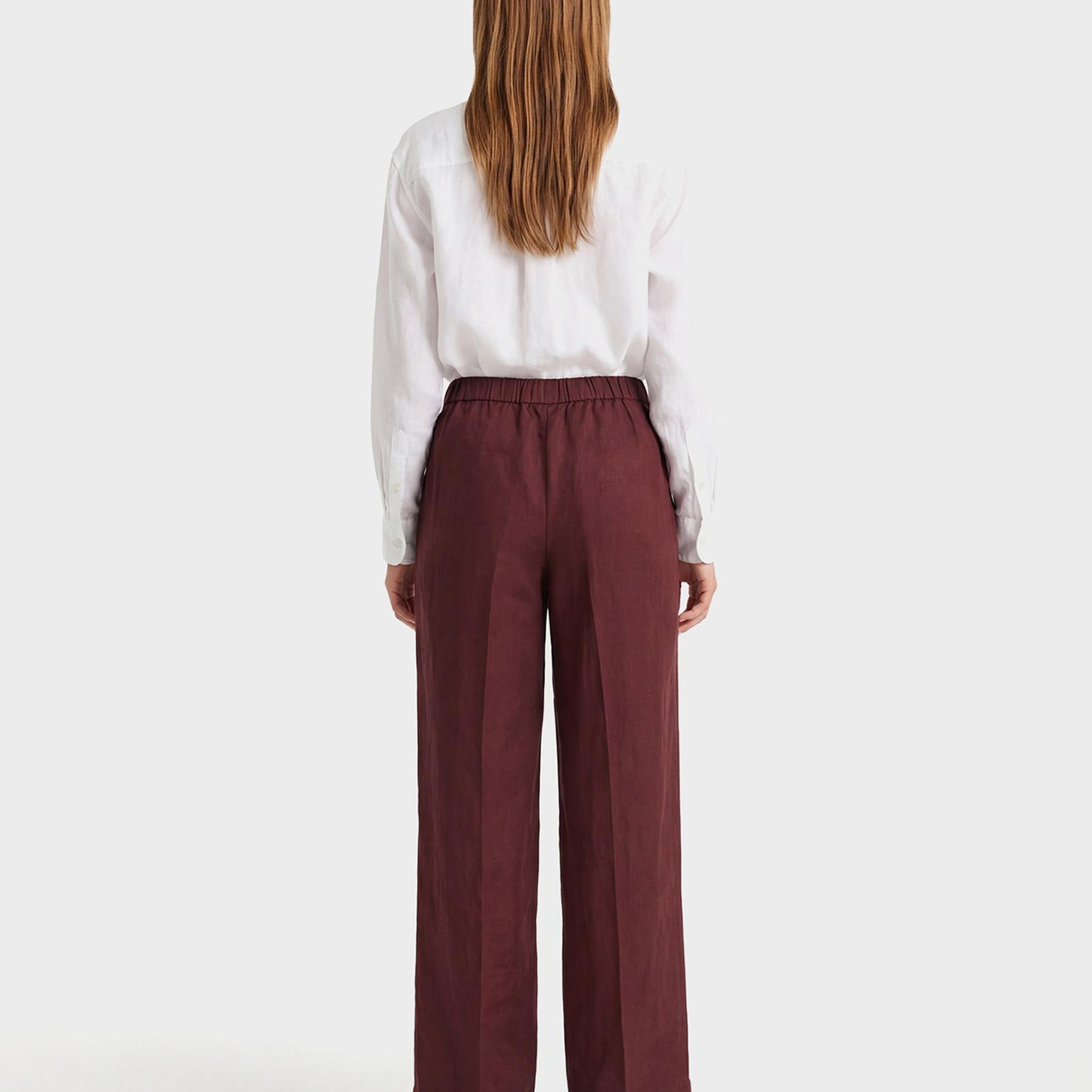 GANT Kadın Kahverengi Relaxed Fit Pantolon