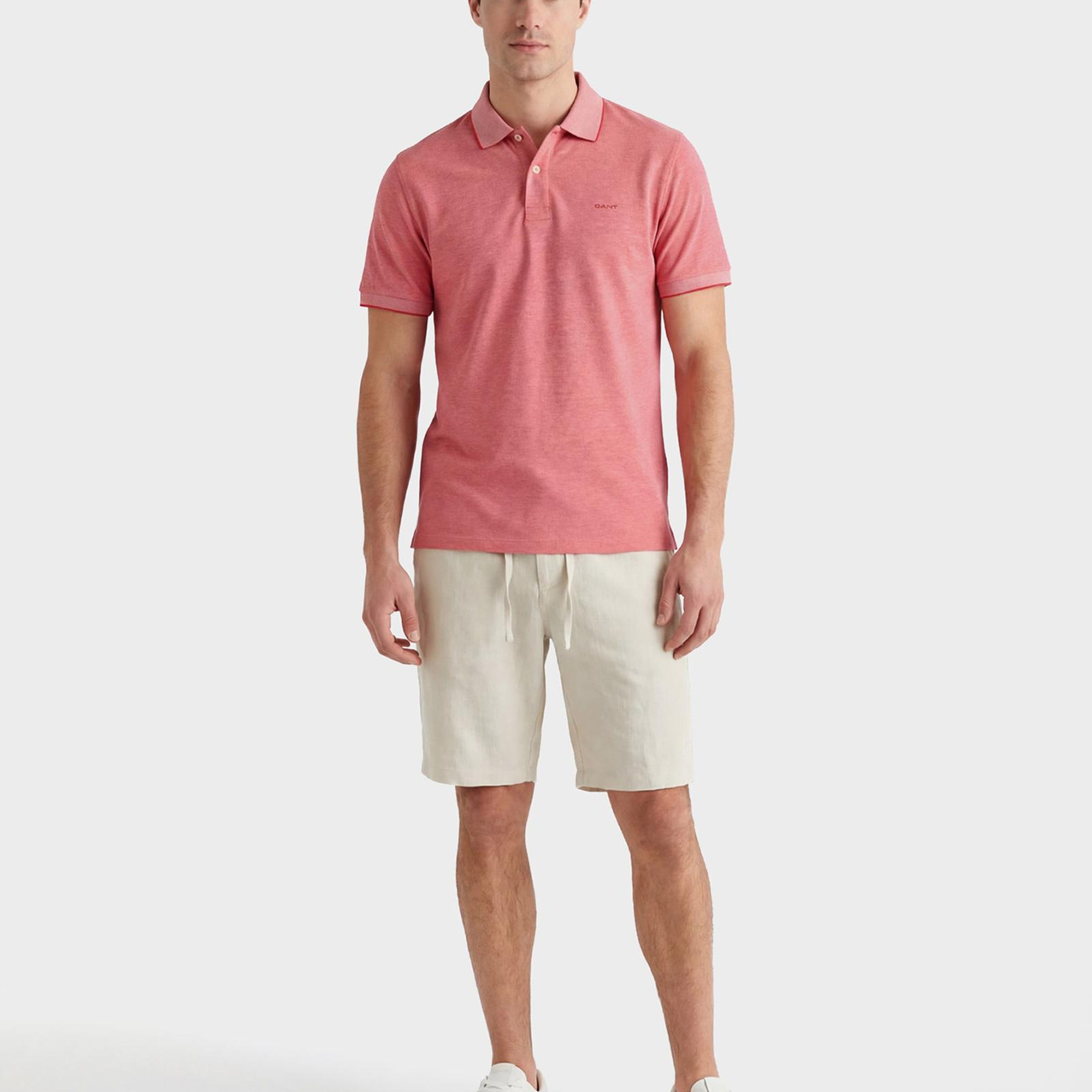 GANT Erkek Kırmızı Regular Fit Polo Yaka T-Shirt