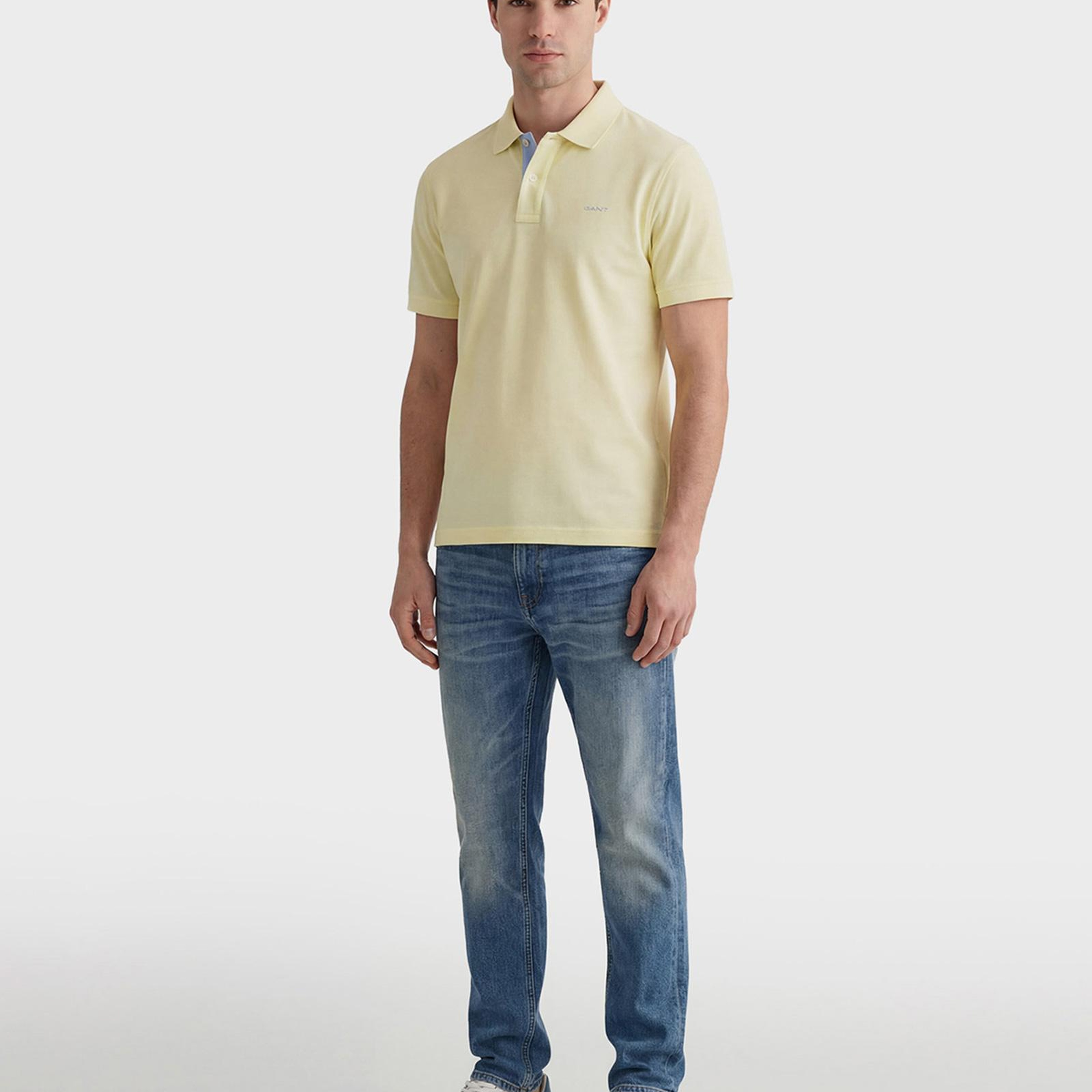 GANT Erkek Sarı Regular Fit Polo Yaka T-Shirt