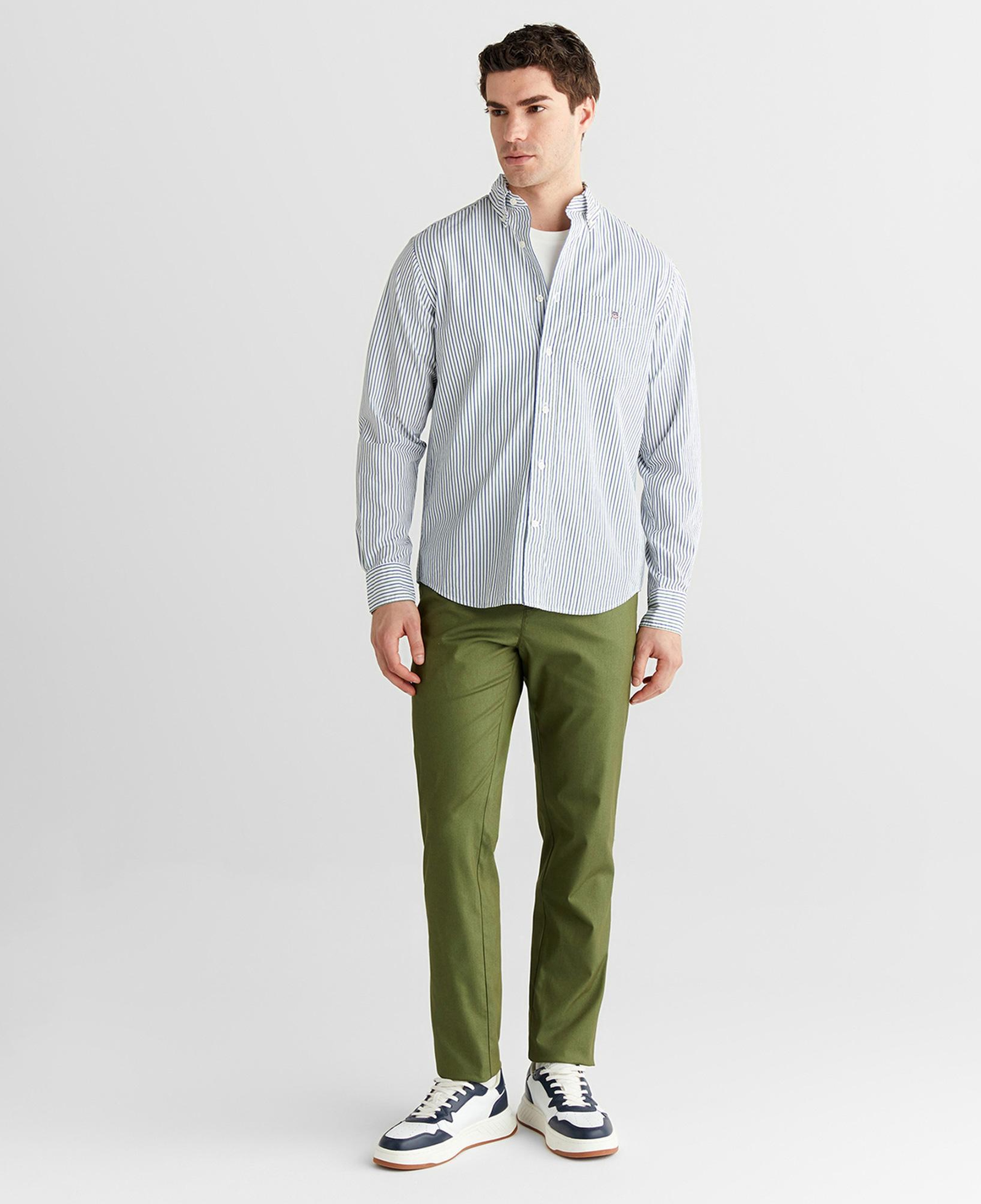 GANT Erkek Yeşil Regular Fit Düğmeli Gömlek
