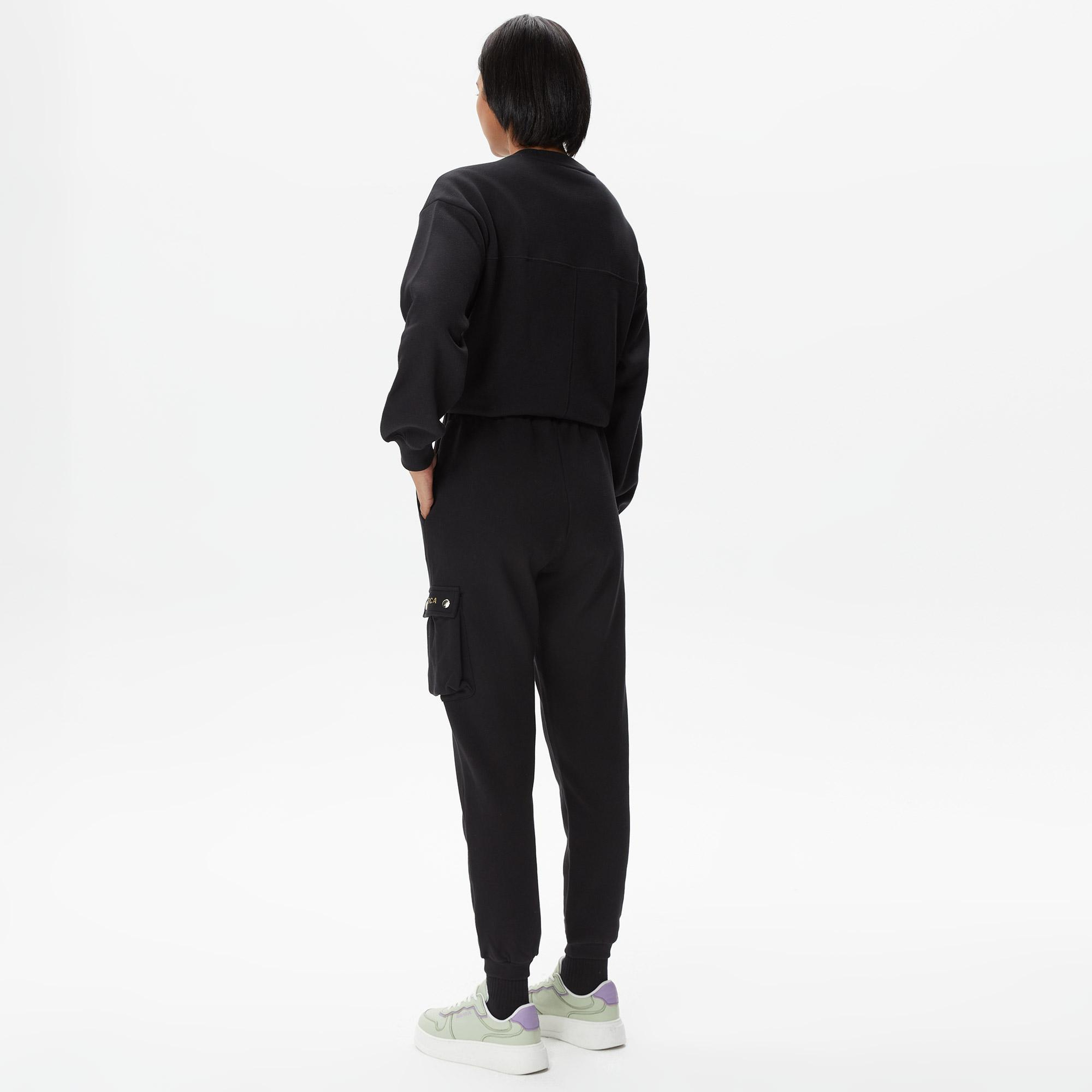 Nautica Kadın Siyah Relaxed Fit Eşofman Altı