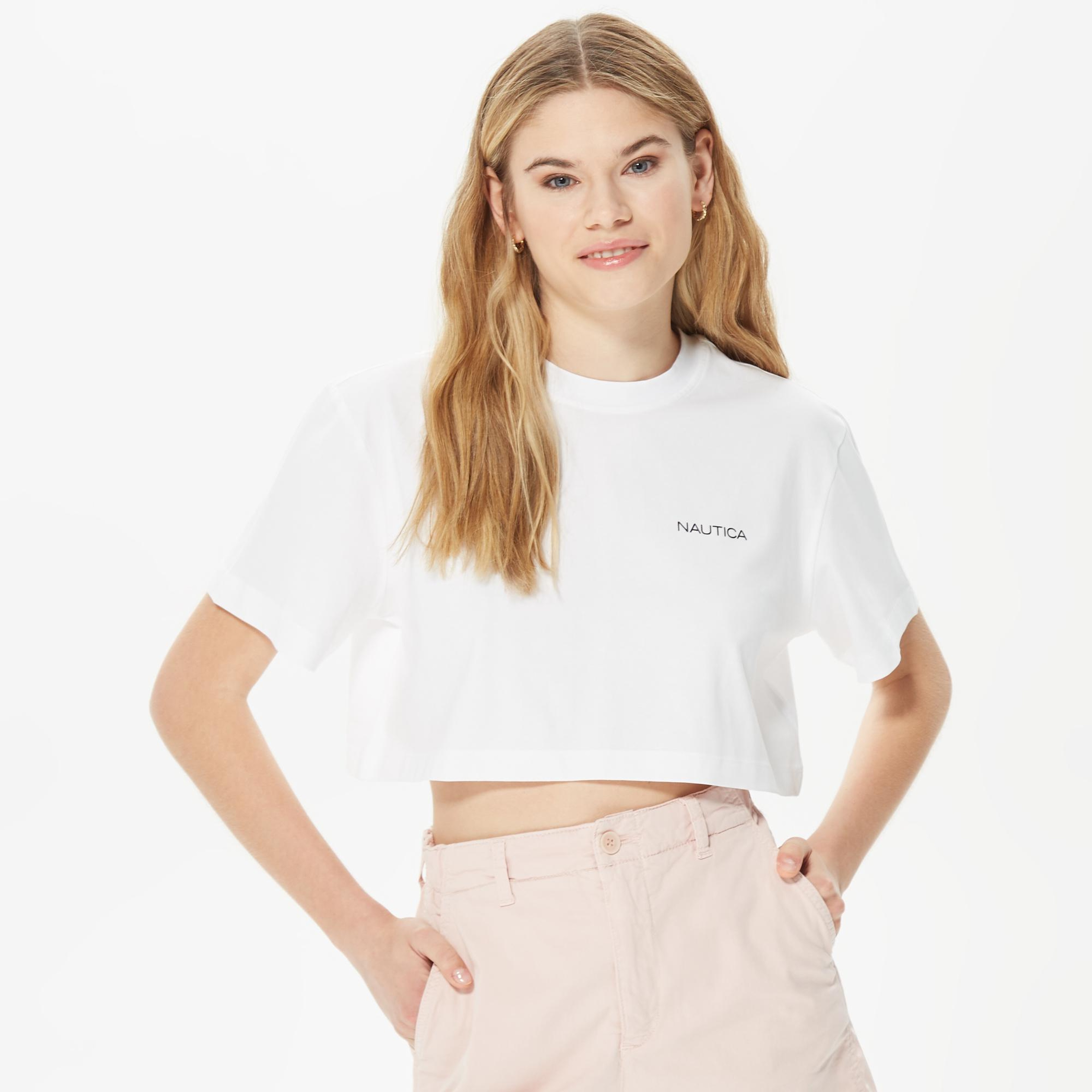 Nautica Kadın Beyaz T-Shirt