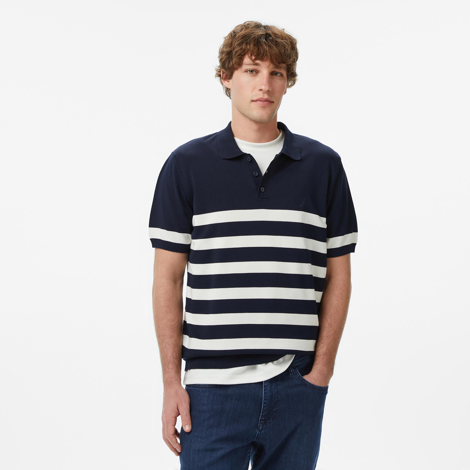 Nautica Erkek Lacivert Regular Fit Kısa Kollu Triko