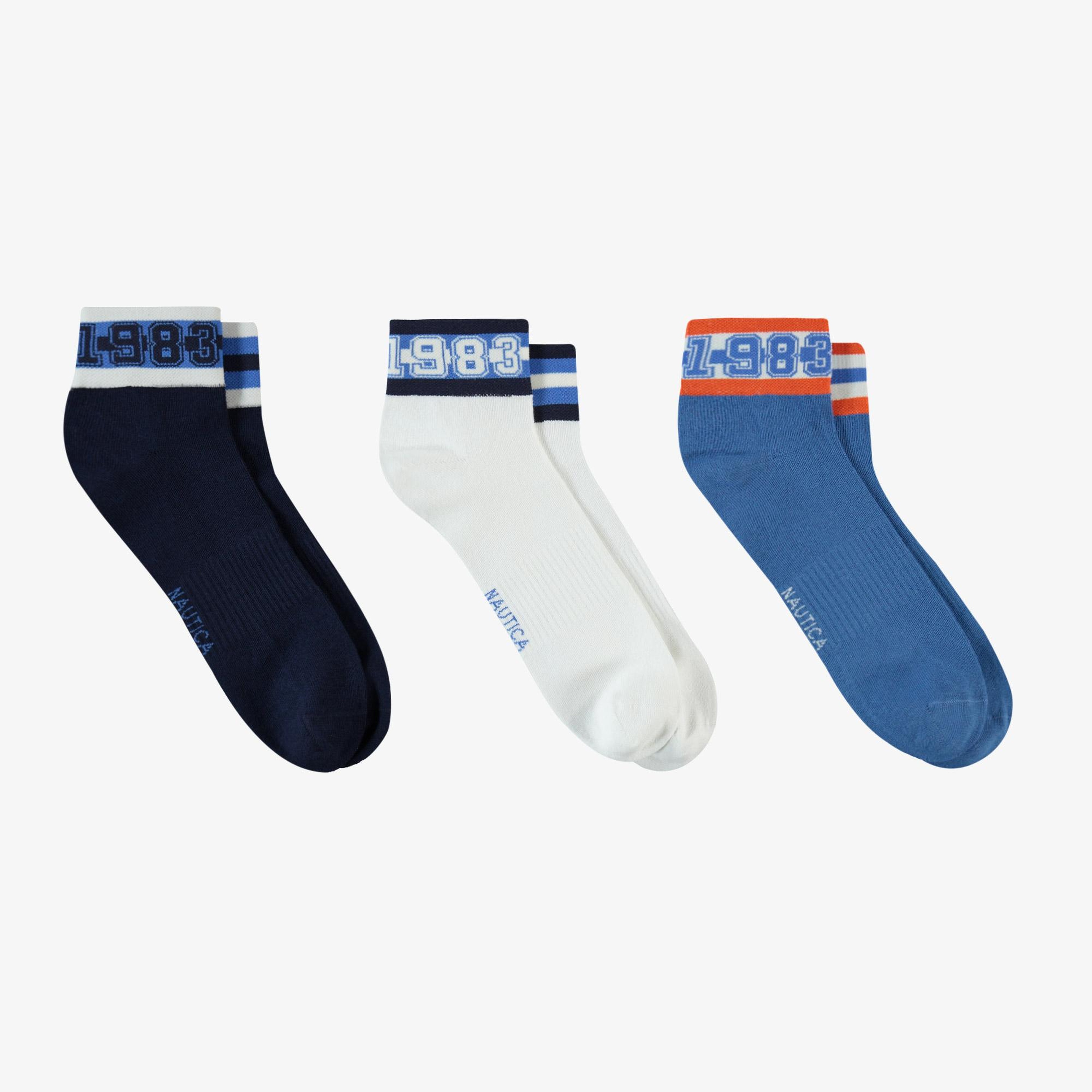 Nautica Unisex Beyaz Çorap