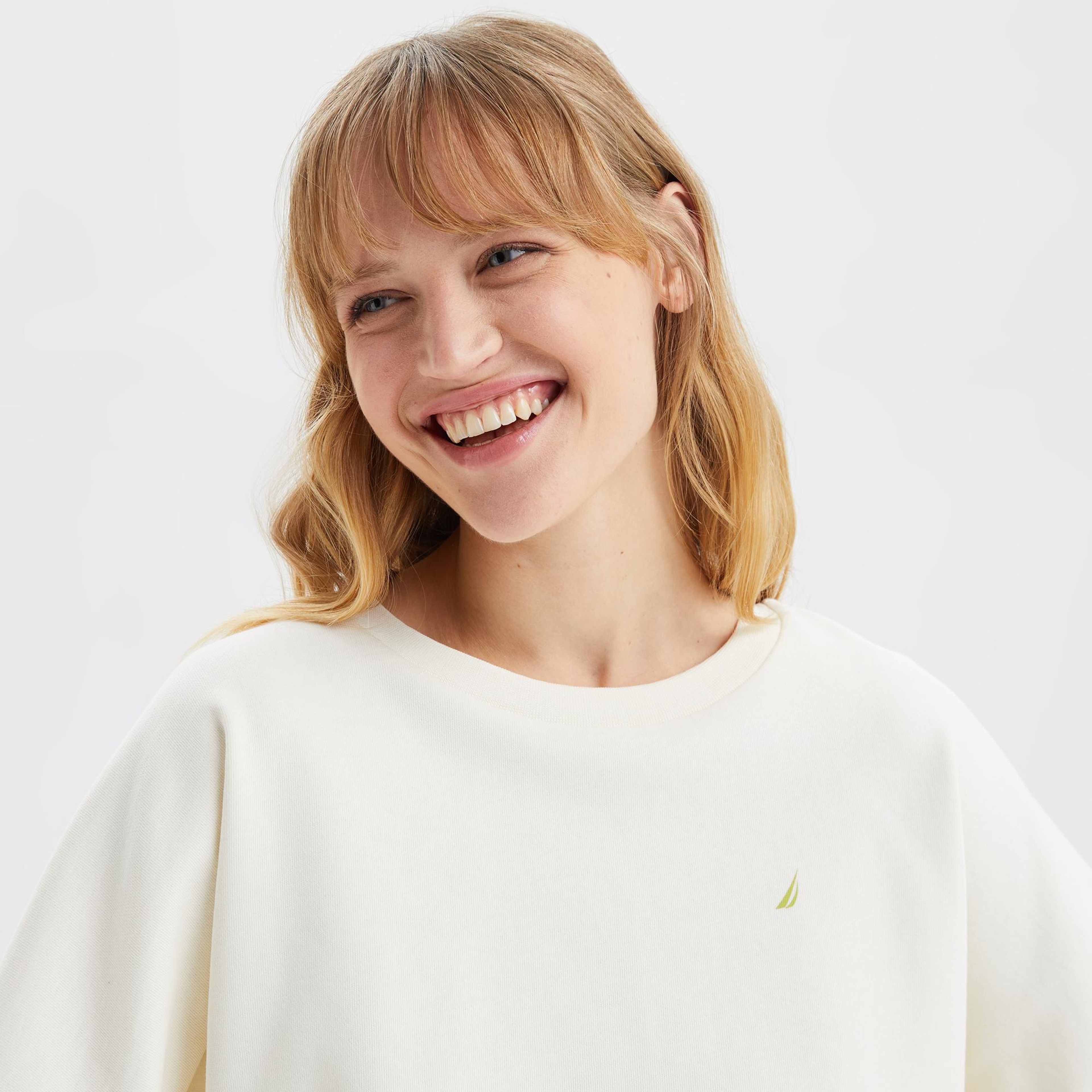 Nautica Kadın Krem Sweatshirt