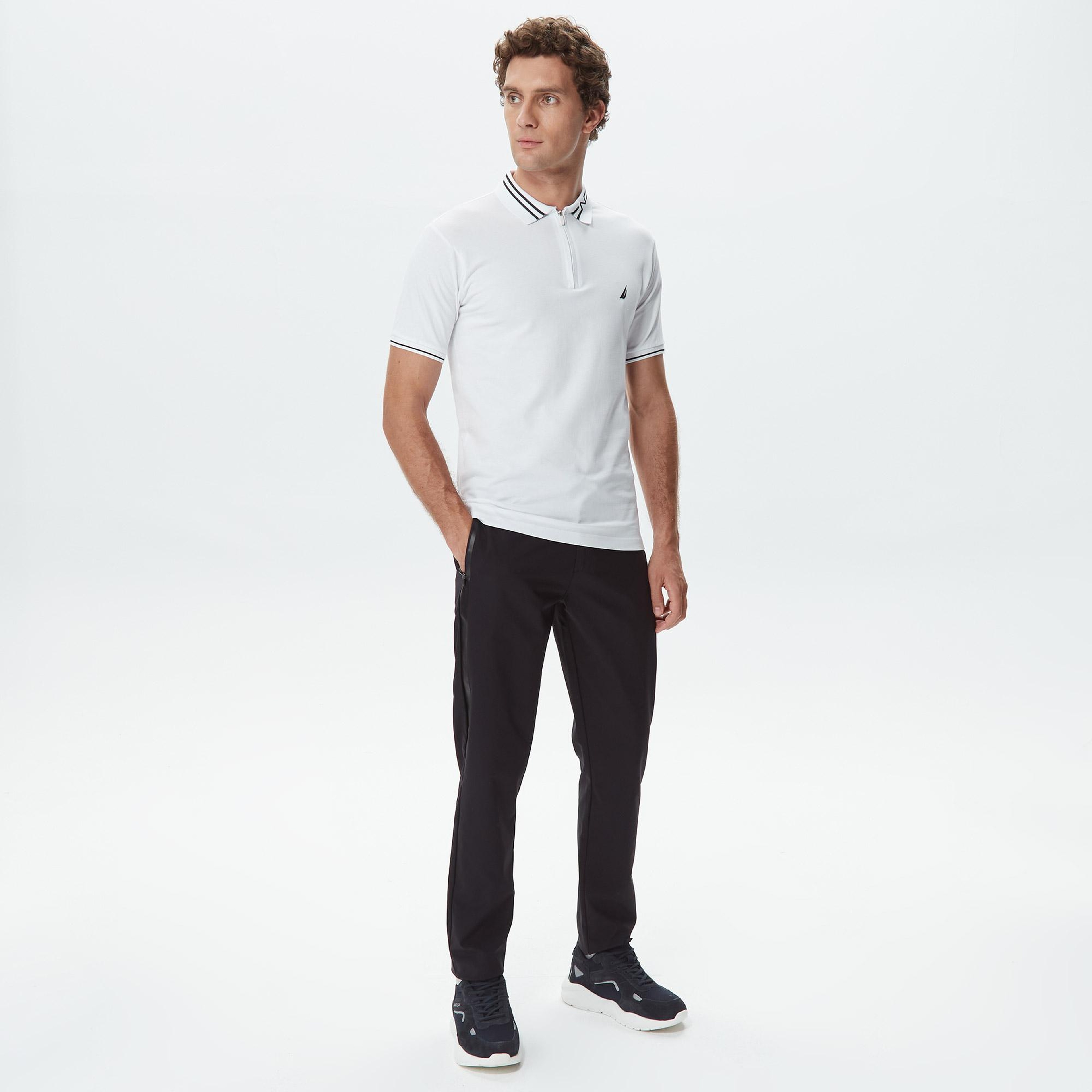 Nautica Erkek Beyaz Kısa Kollu Polo