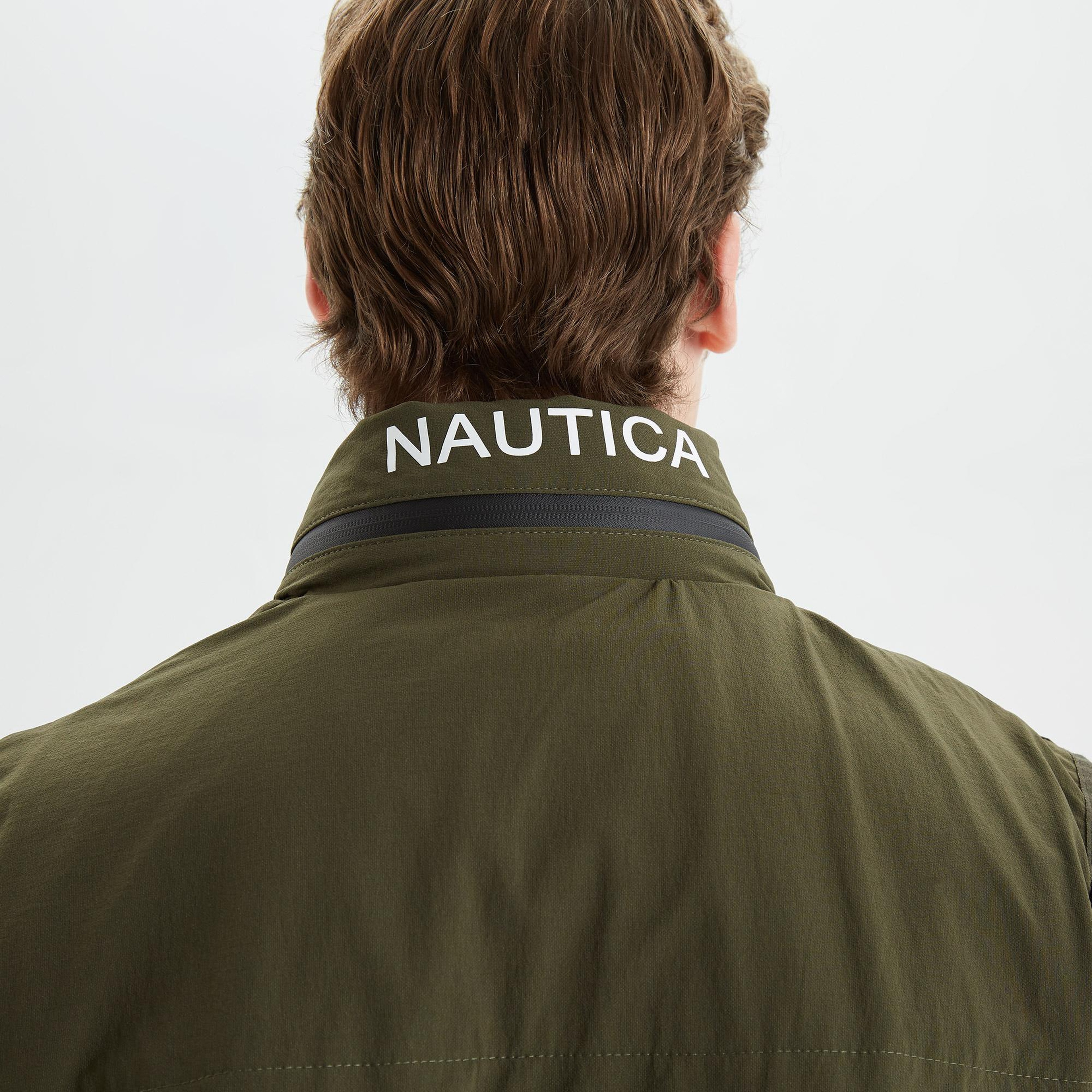 Nautica Erkek Yeşil Logo Baskılı Yelek
