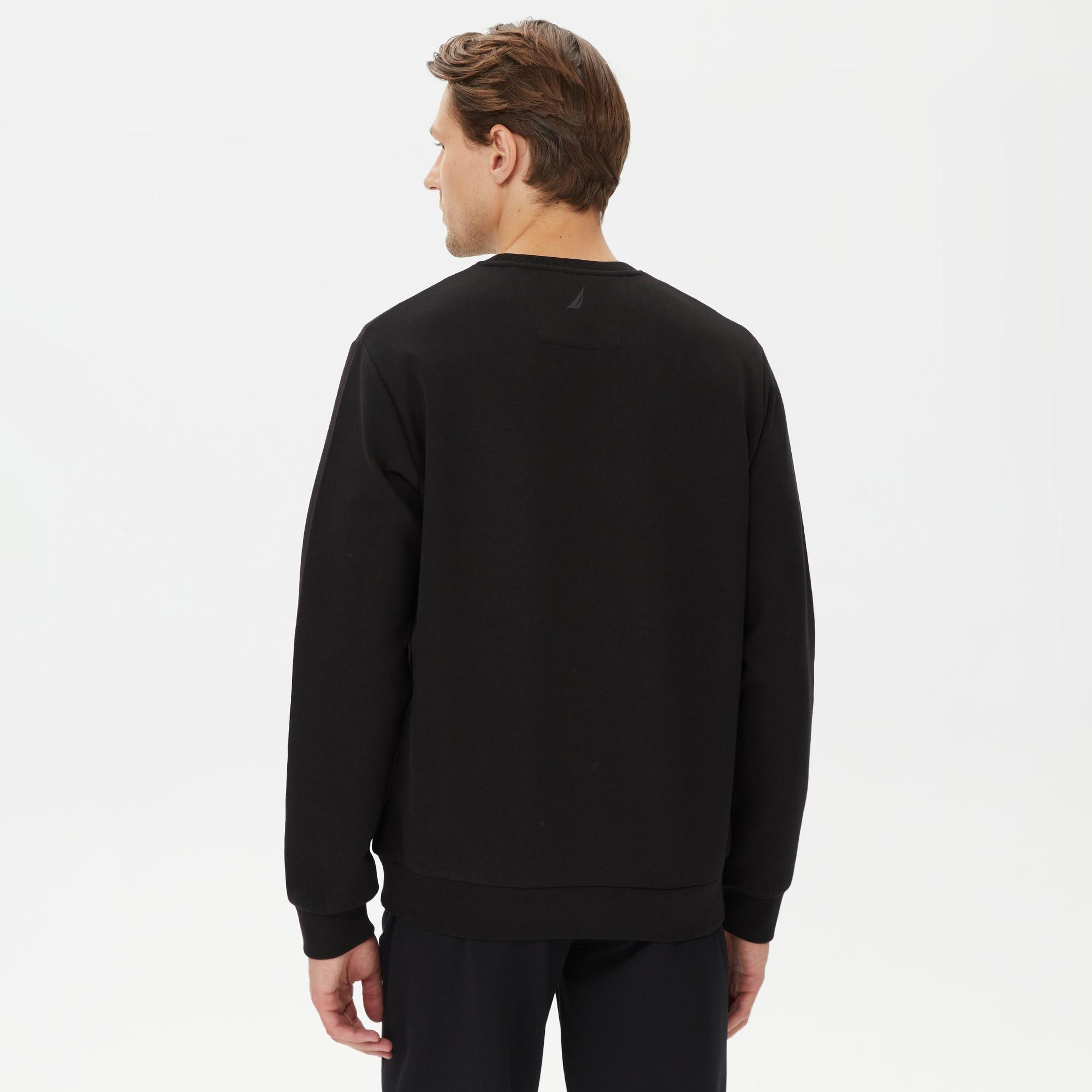 Nautica Erkek Siyah Standart Fit Sweatshirt