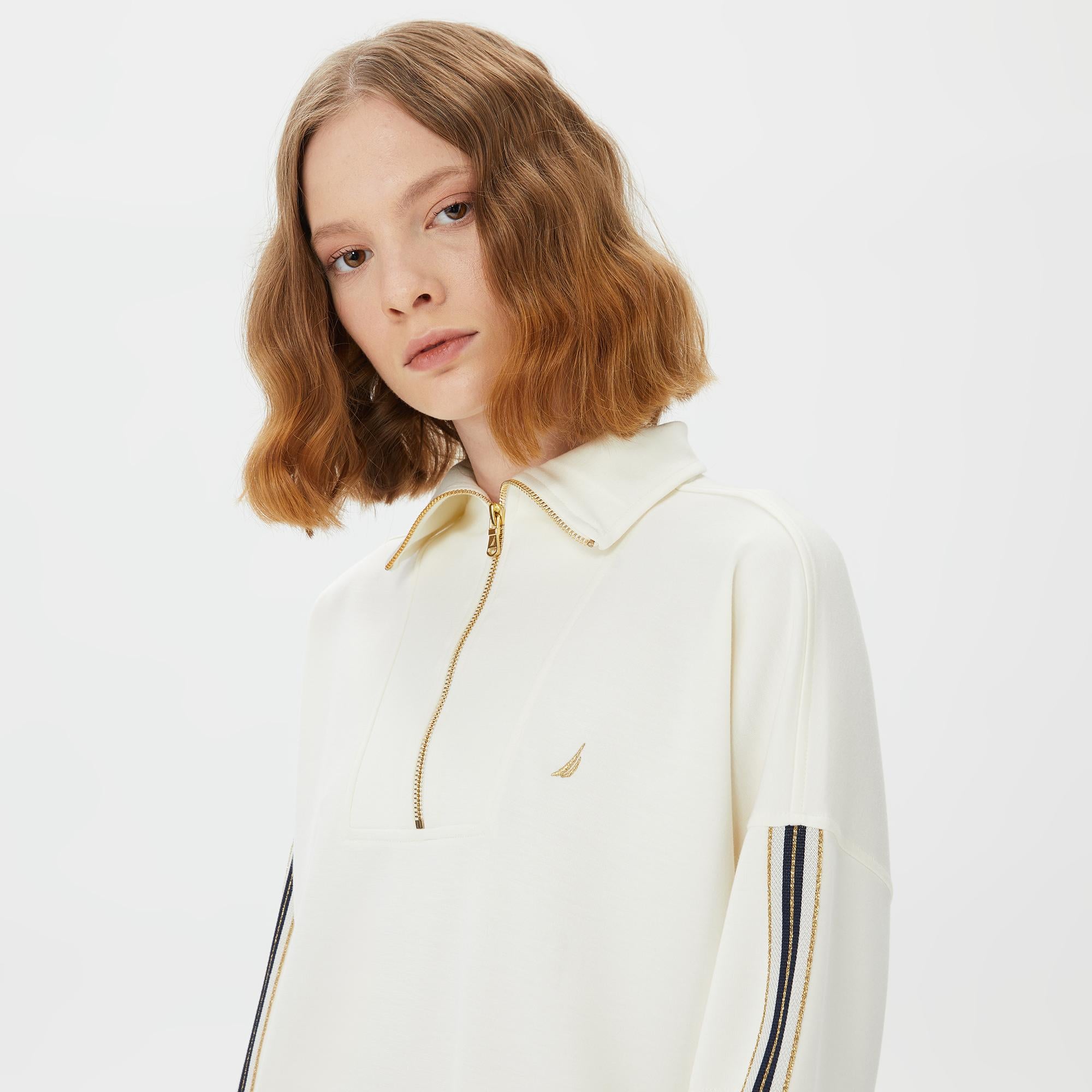 Nautica Kadın Kırık Beyaz Regular Fit Uzun Kollu Elbise