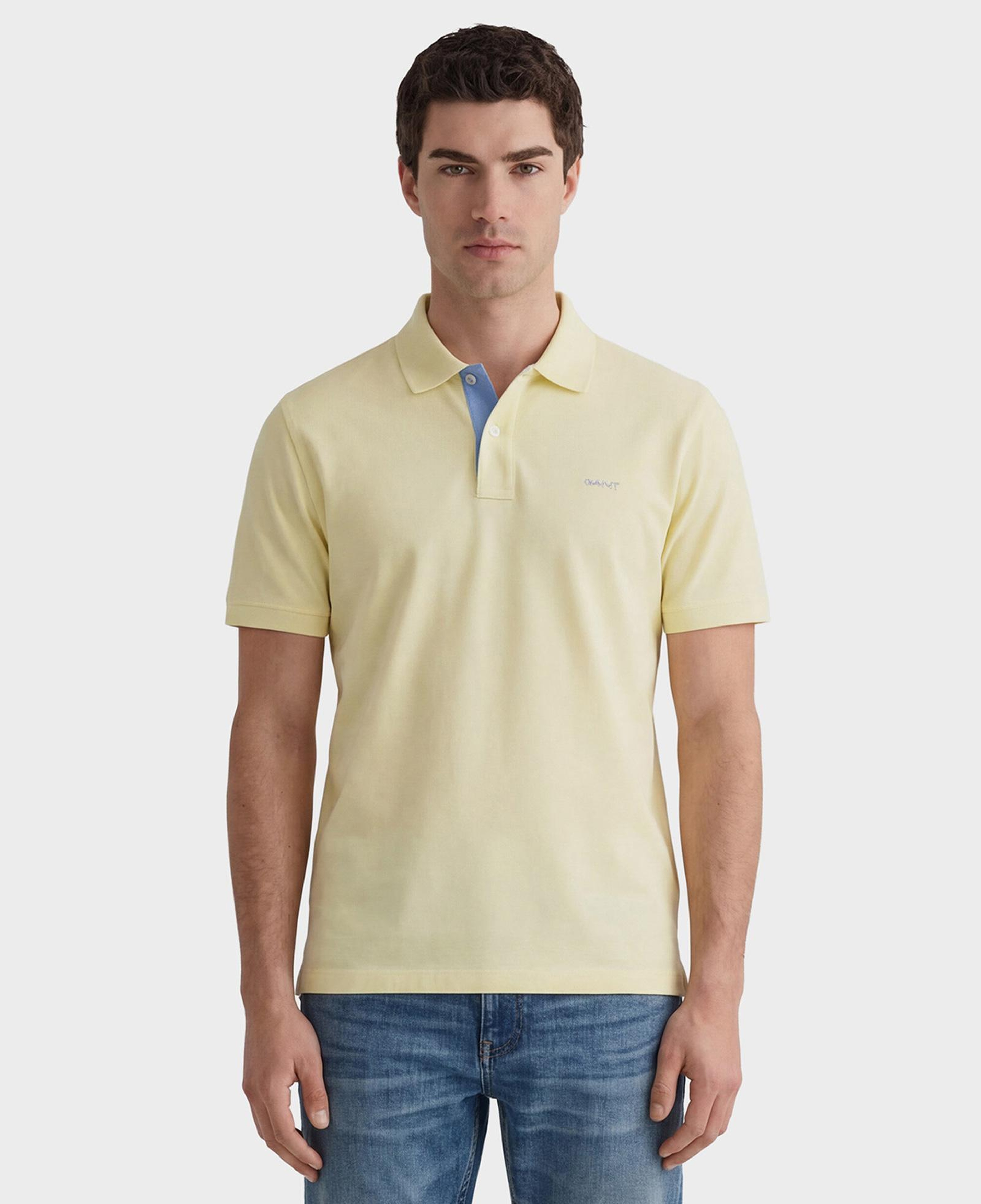 GANT Erkek Sarı Regular Fit Polo Yaka T-Shirt