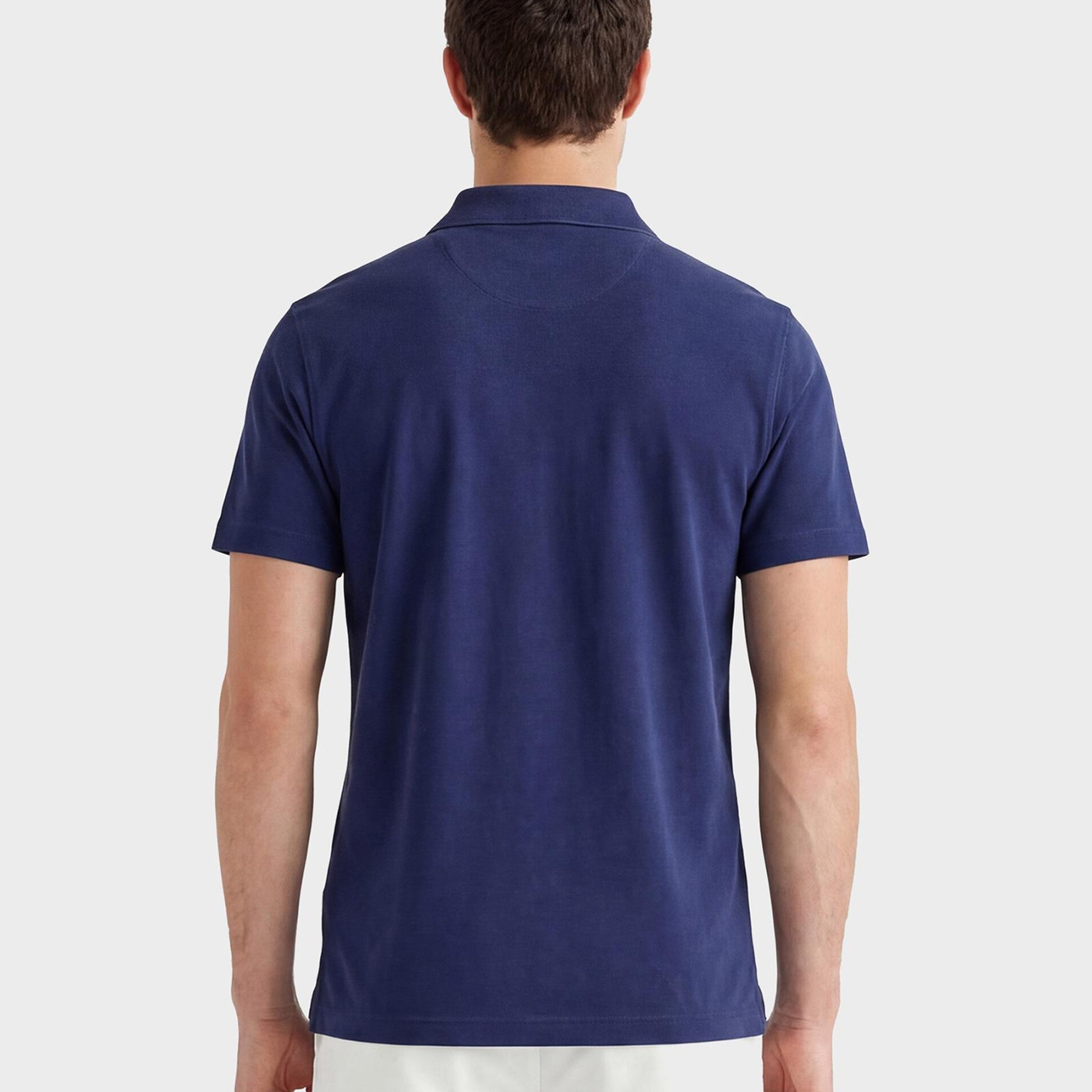 GANT Erkek Mavi Regular Fit Polo Yaka T-Shirt