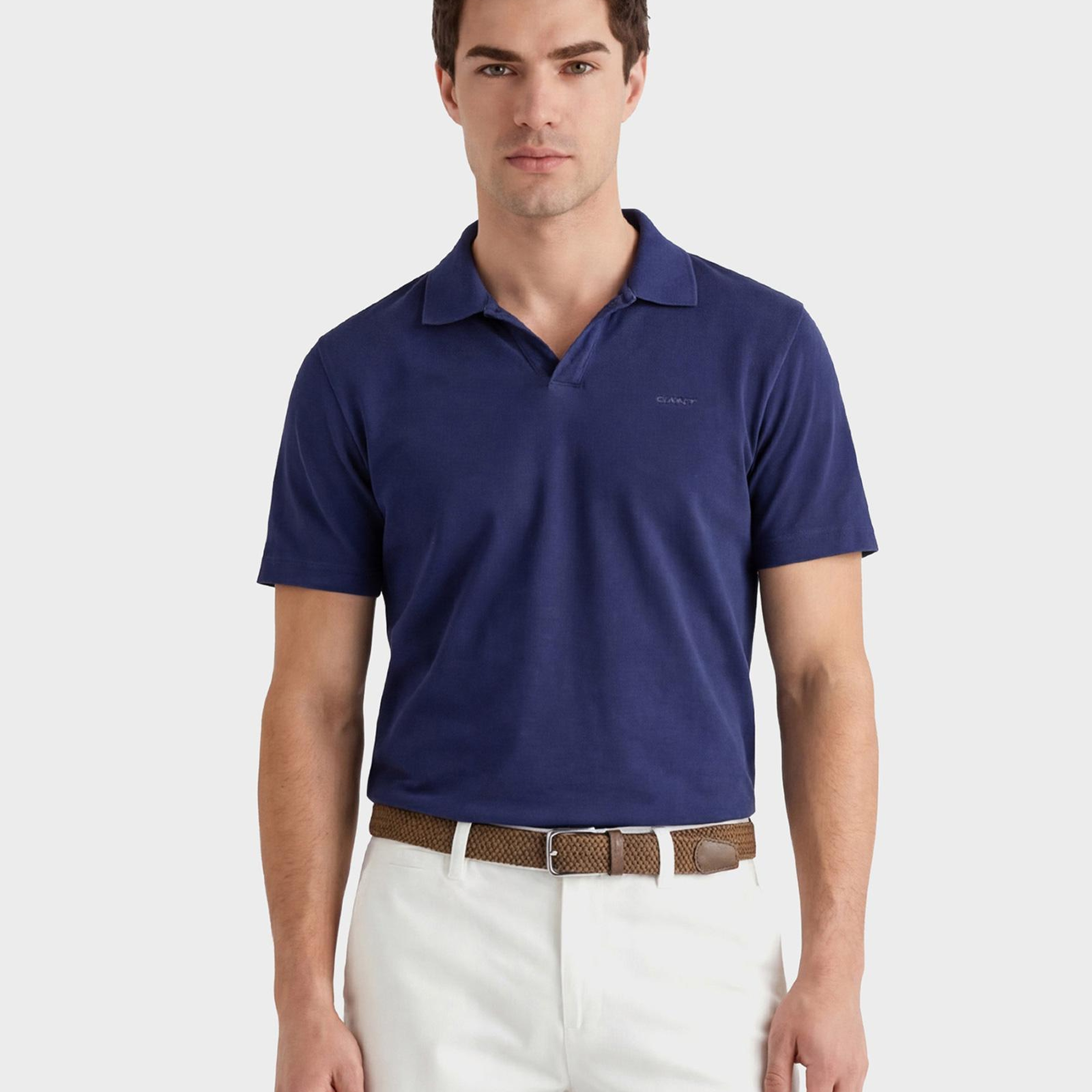 GANT Erkek Mavi Regular Fit Polo Yaka T-Shirt