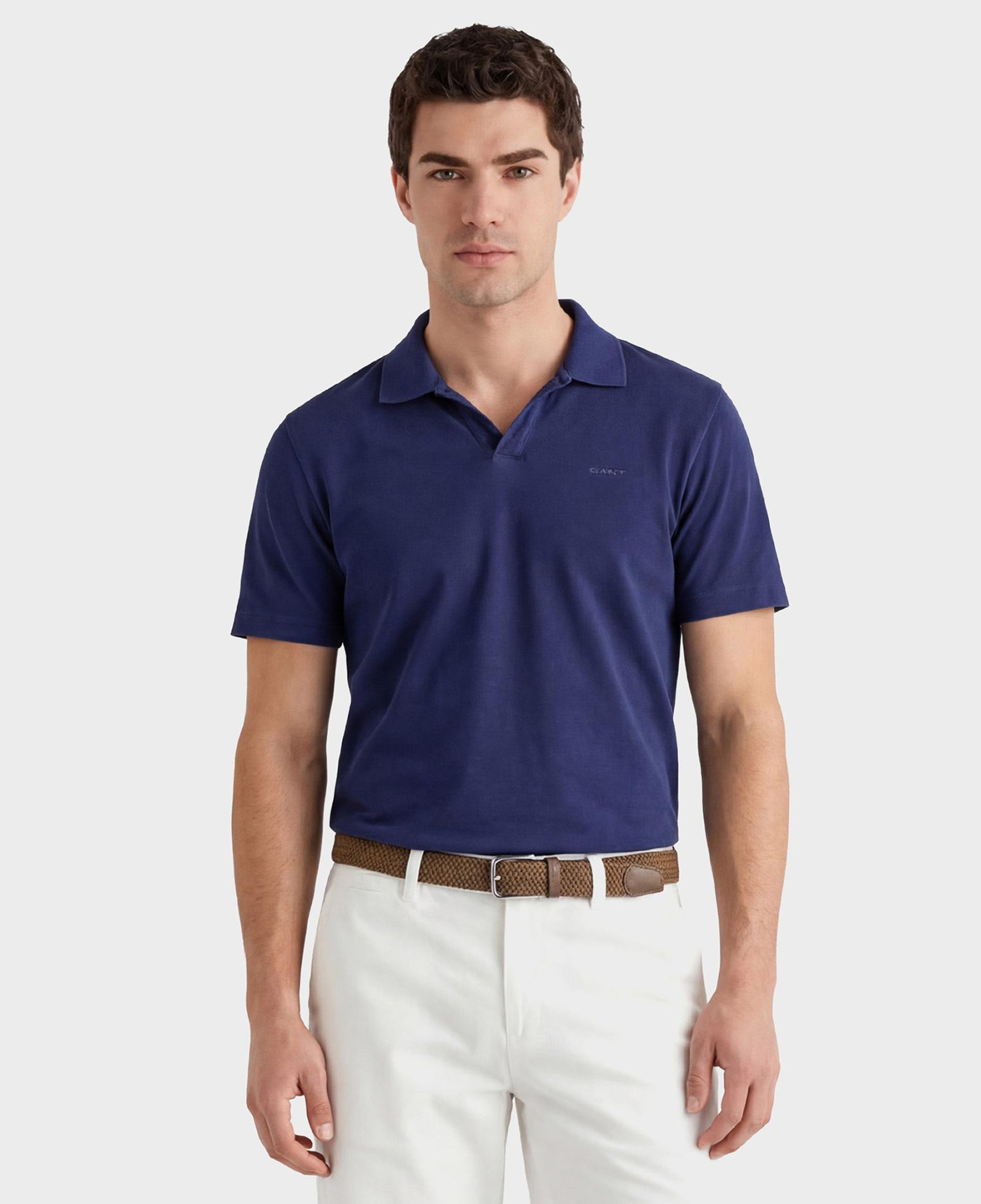 GANT Erkek Mavi Regular Fit Polo Yaka T-Shirt