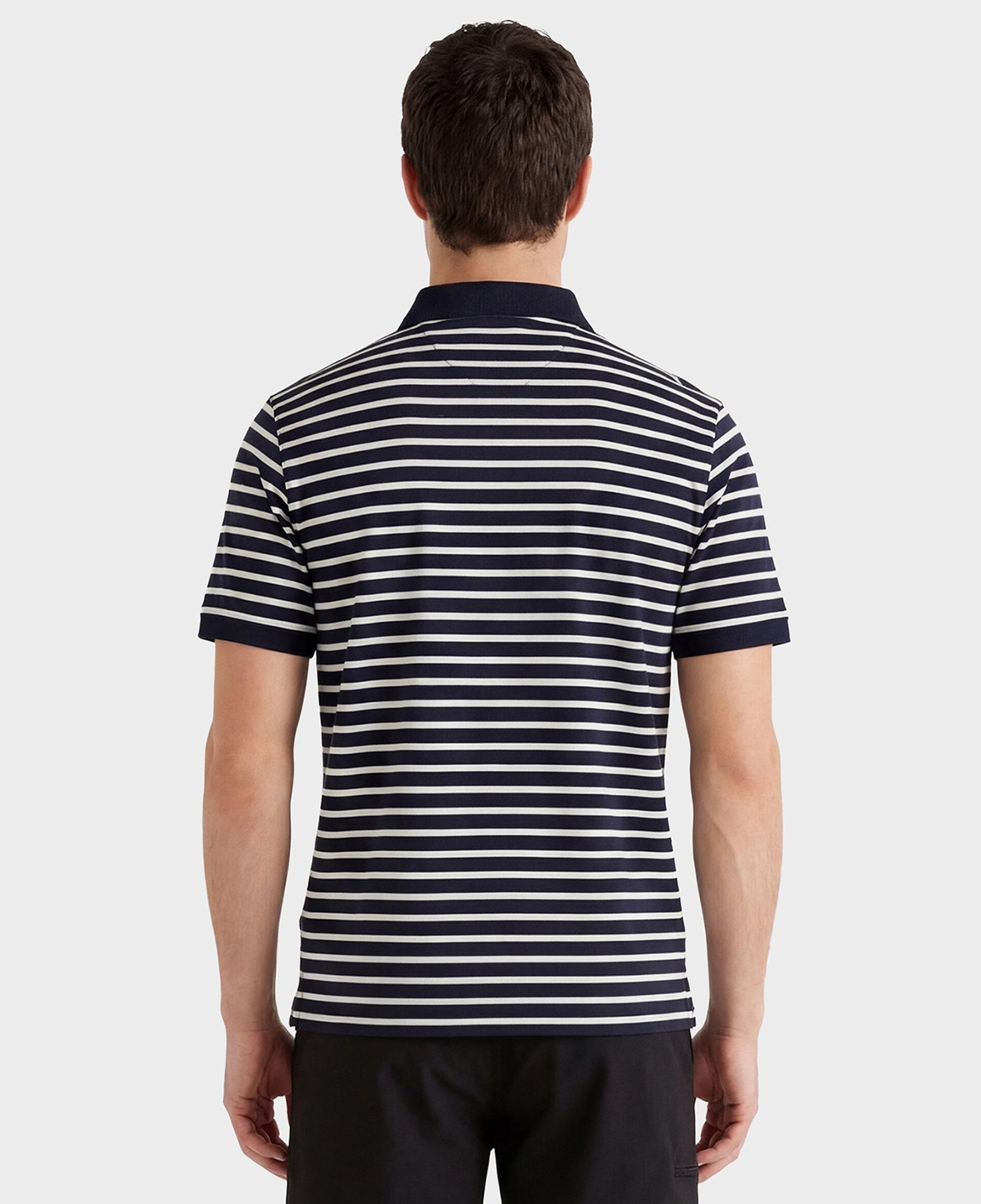 GANT Erkek Lacivert Regular Fit Yaka Çizgili Polo Yaka T-Shirt