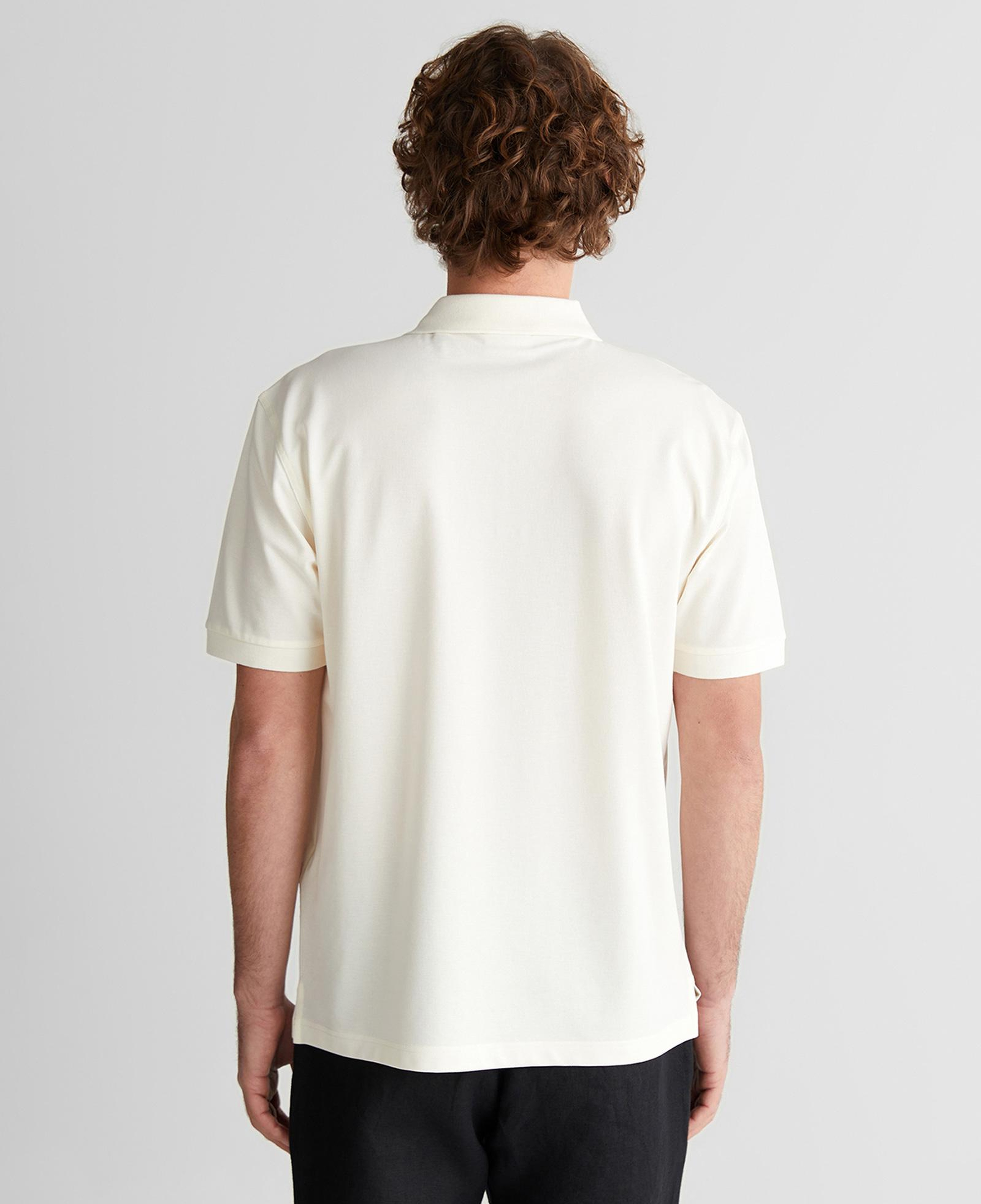 GANT Erkek Beyaz Regular Fit Yarım Fermuarlı Logolu Polo Yaka T-Shirt