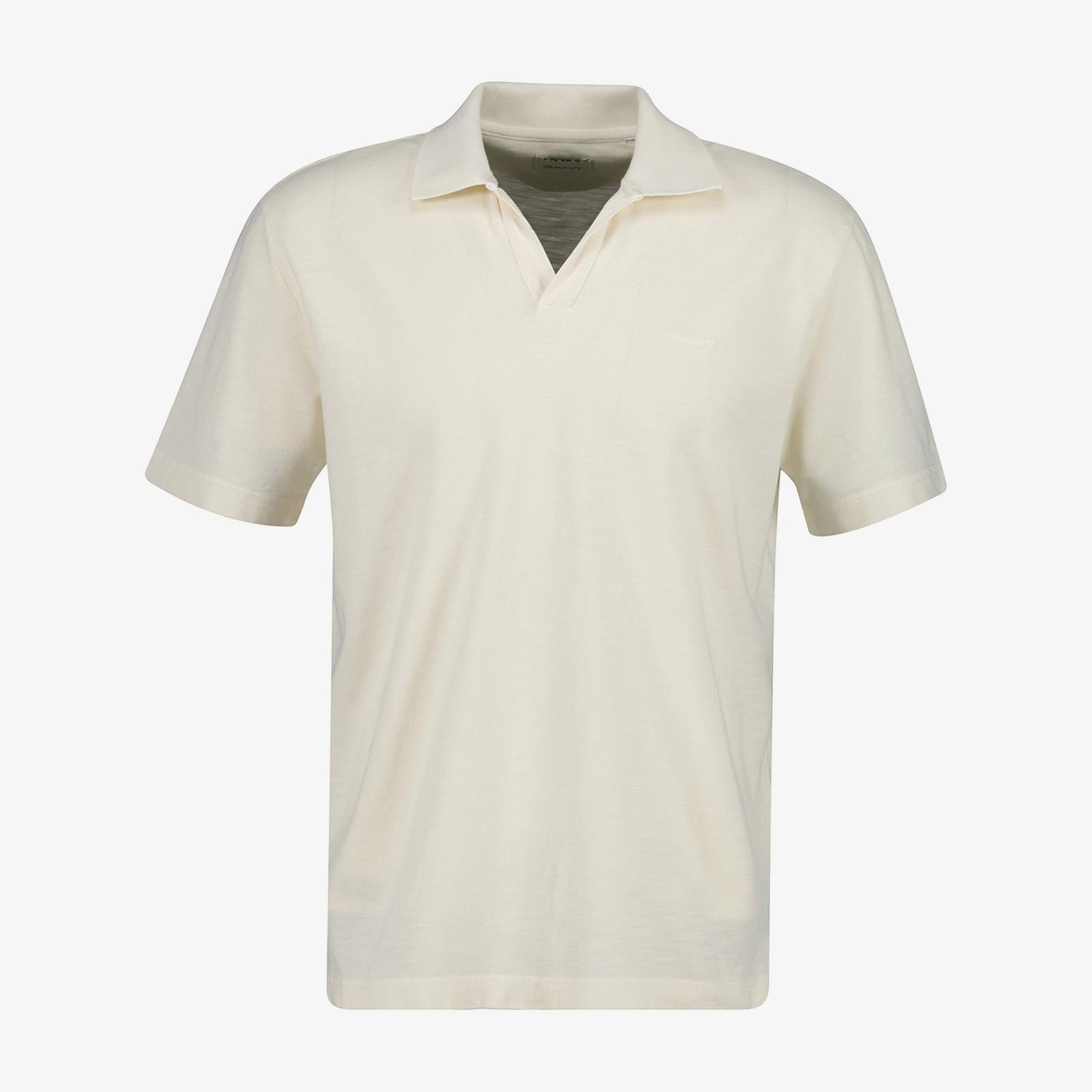 GANT Erkek Krem Regular Fit Polo Yaka T-Shirt