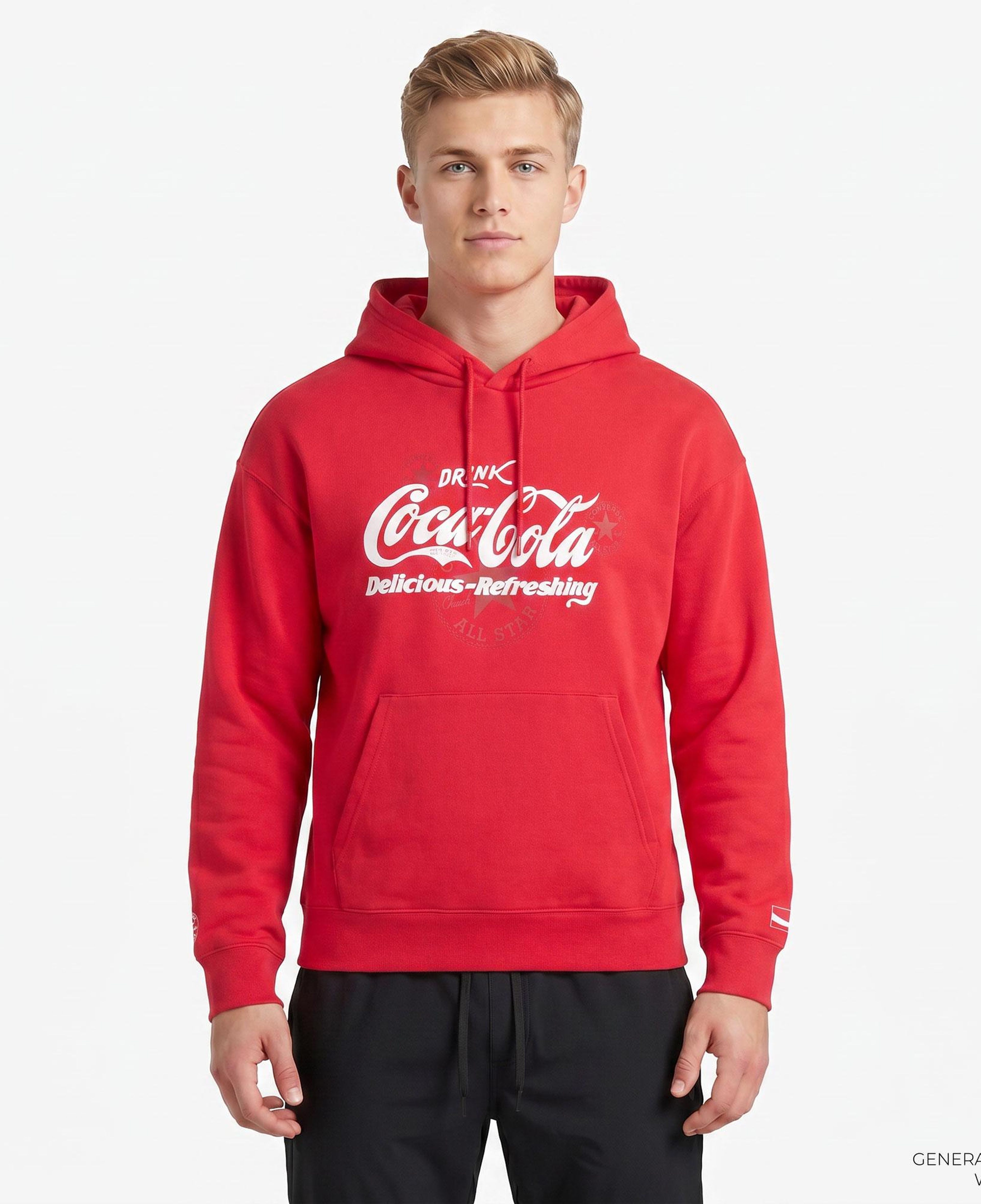 Converse x Coca-Cola Erkek Kırmızı Hoodie